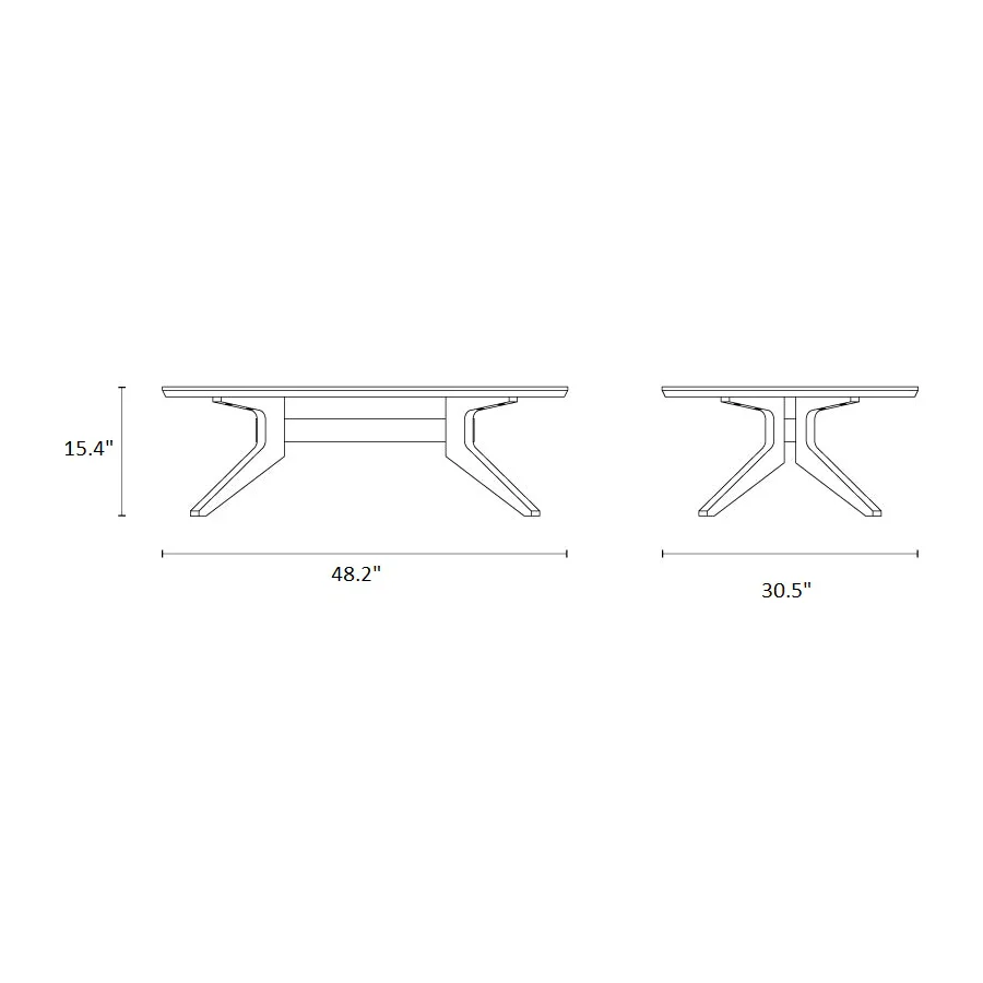Cross Oval Coffee Table - Image 9