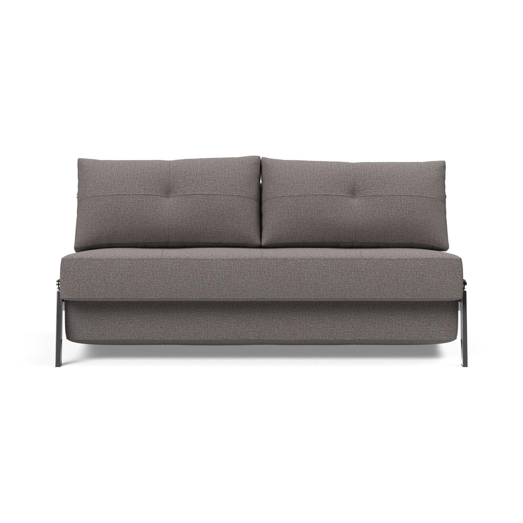 Cubed 2-Seater Armless Sofa Bed with Chrome Legs - Image 19
