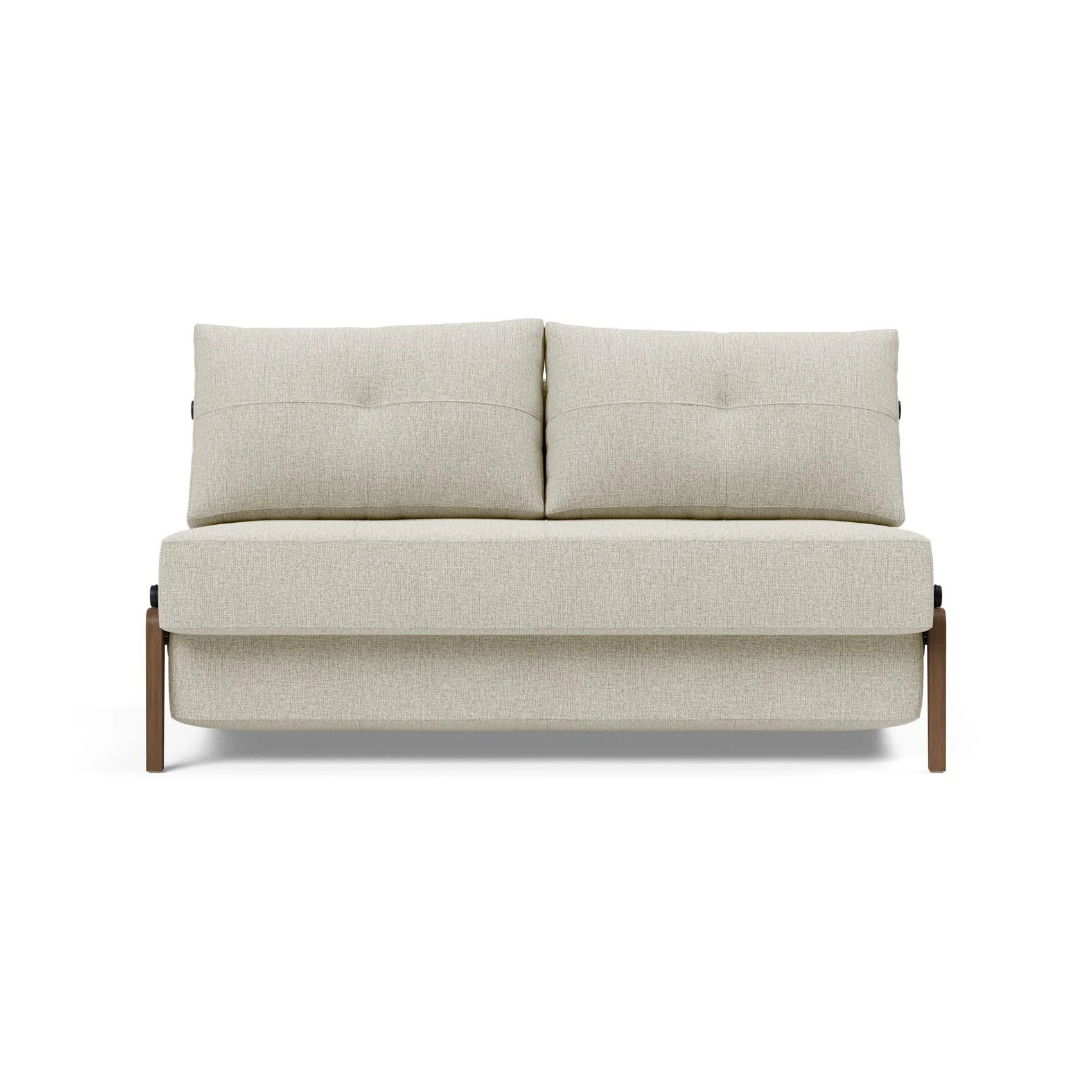 Cubed 2-Seater Armless Sofa Bed with Wood Legs - Image 24