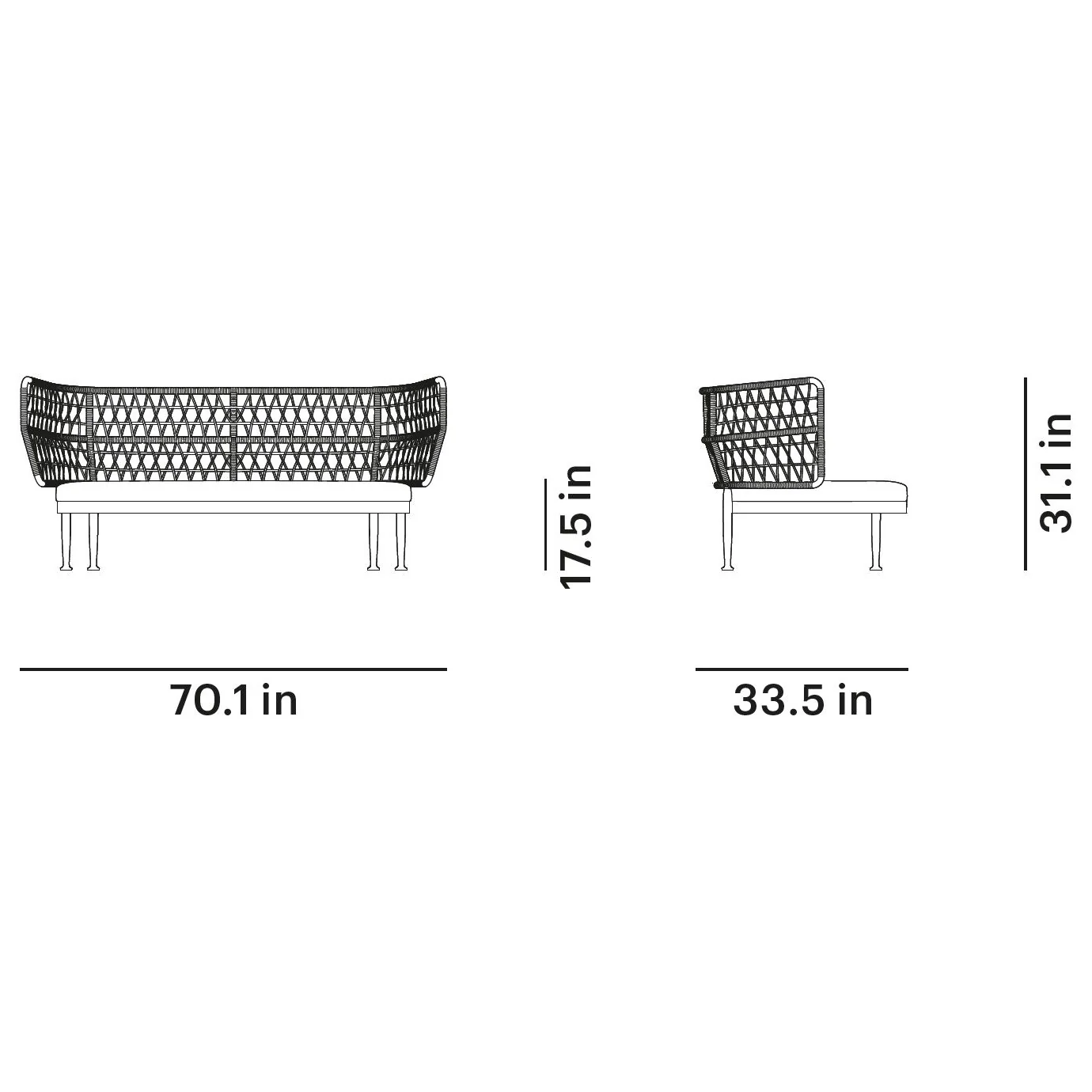 Curio 2-Seater Outdoor Sofa - Image 4