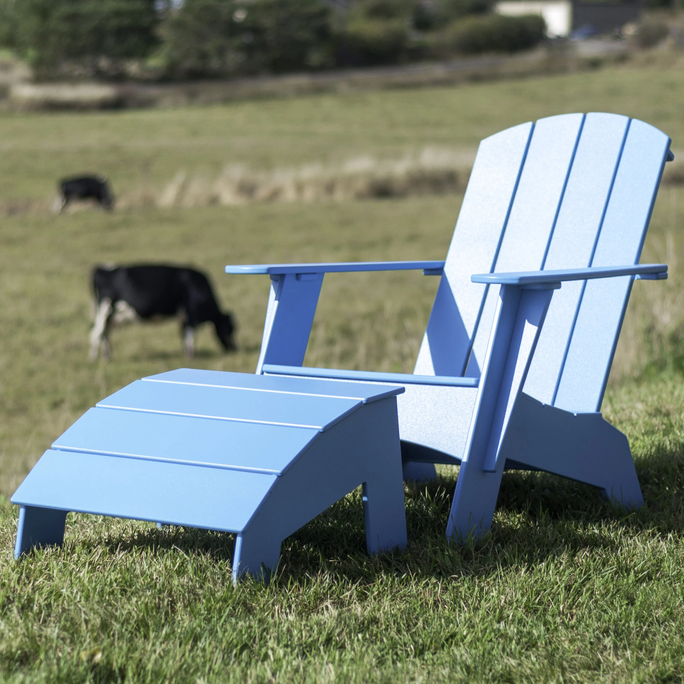 Curved Adirondack Outdoor Chair and Ottoman Bundle - Image 24