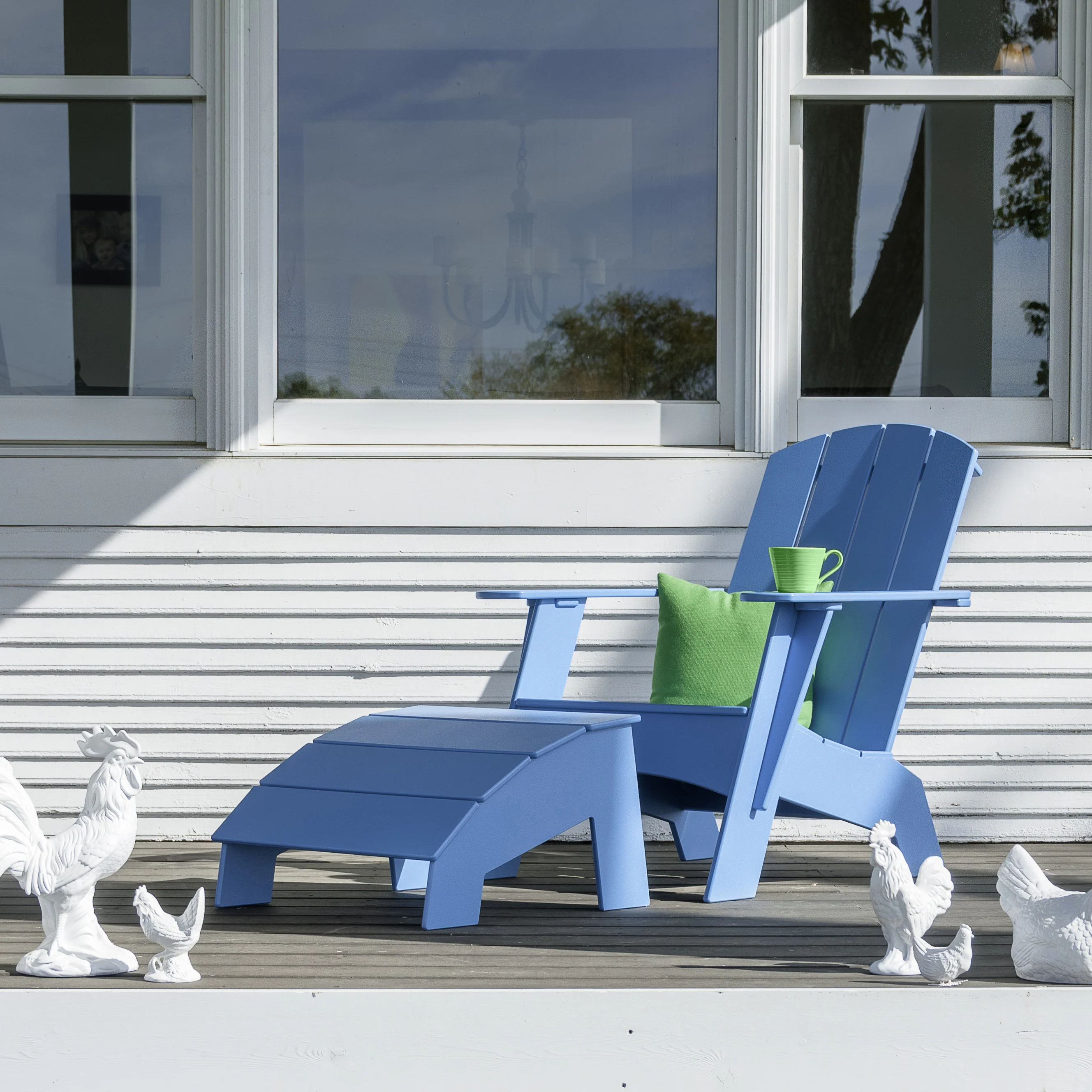 Curved Adirondack Outdoor Chair and Ottoman Bundle - Image 25