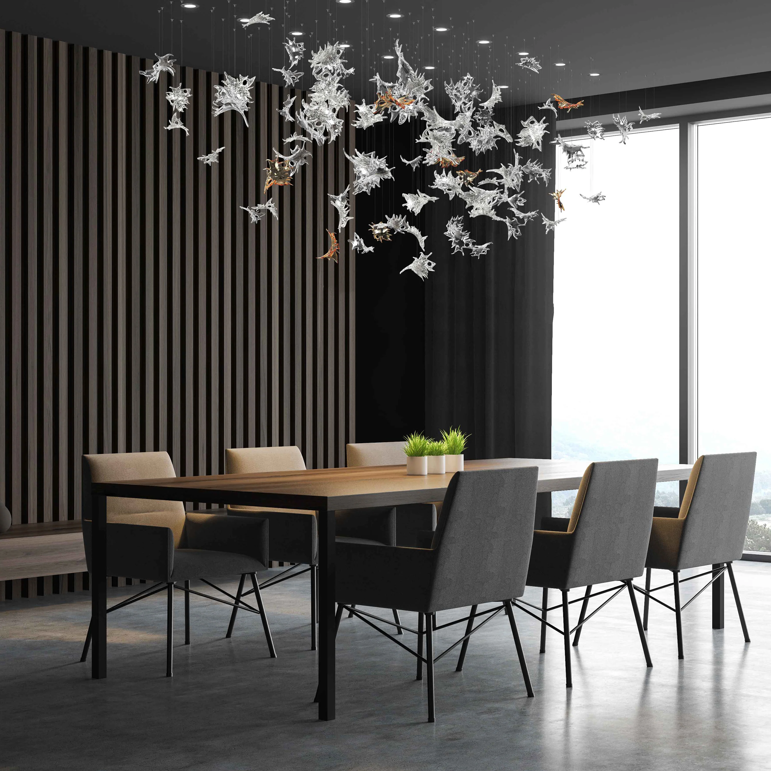 Dancing Leaves Oval Chandelier - Image 6