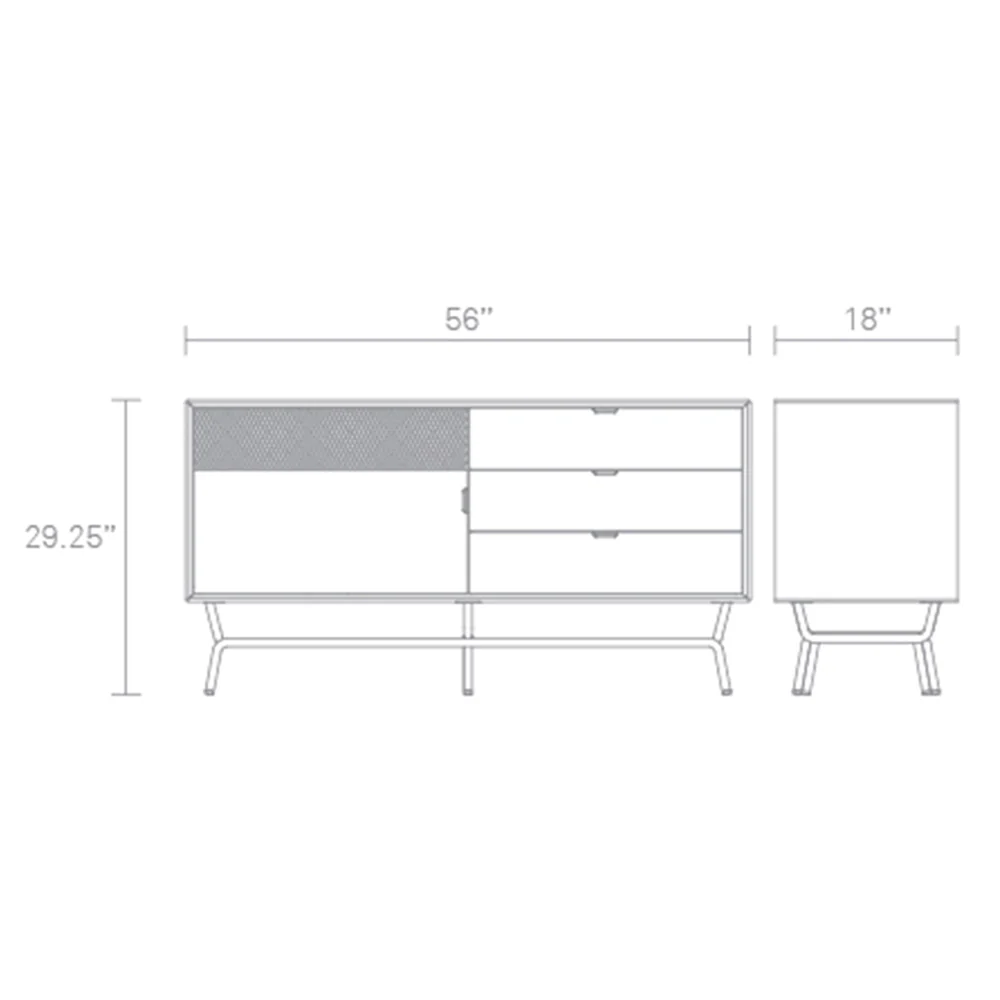 Dang 1 Door/3 Drawer Console - Image 22