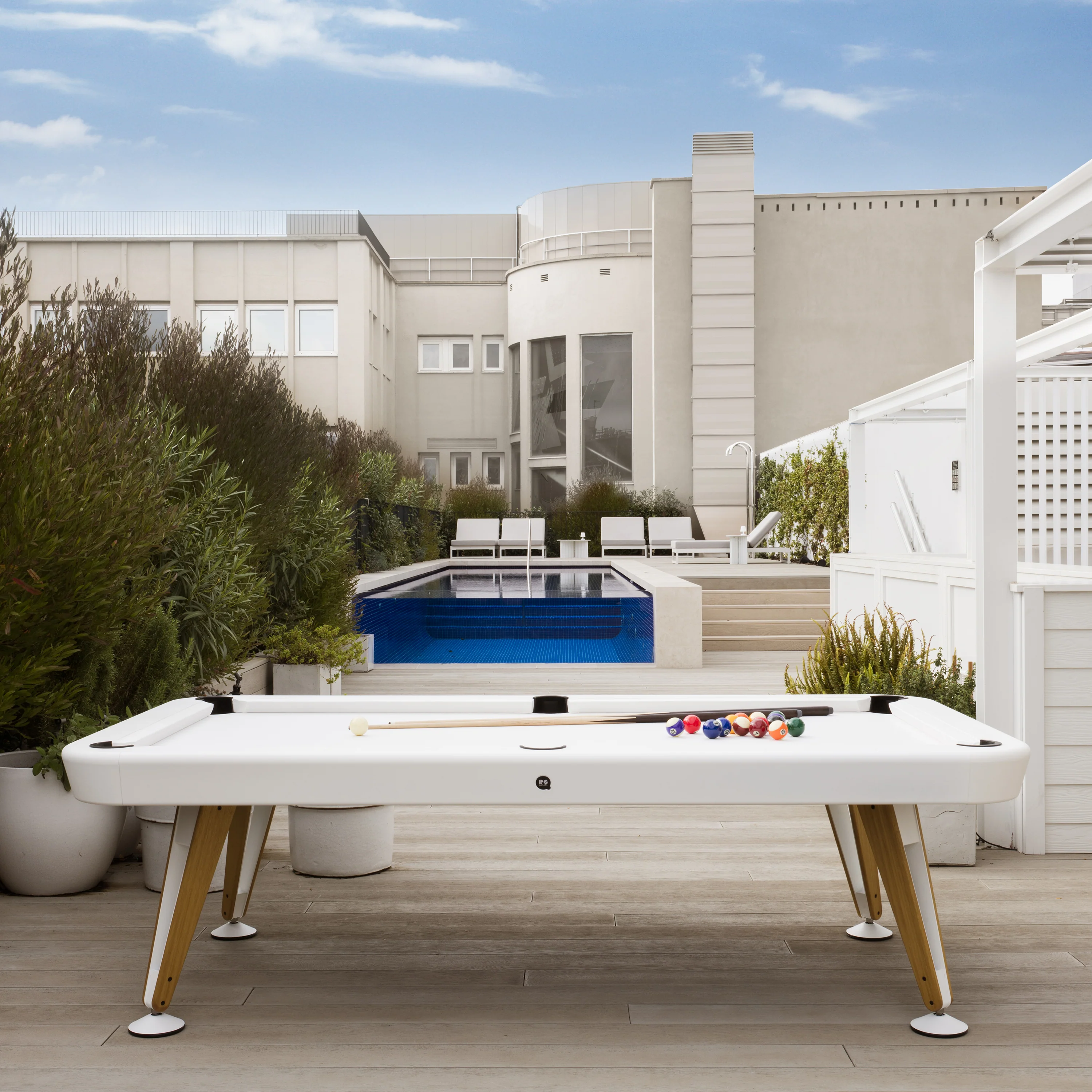 Diagonal Outdoor American Pool Table - Image 15