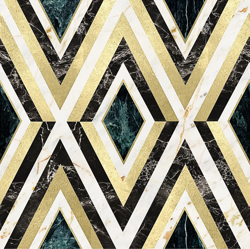 Diamonds Metallic Wallpaper Sample Swatch - Image 2