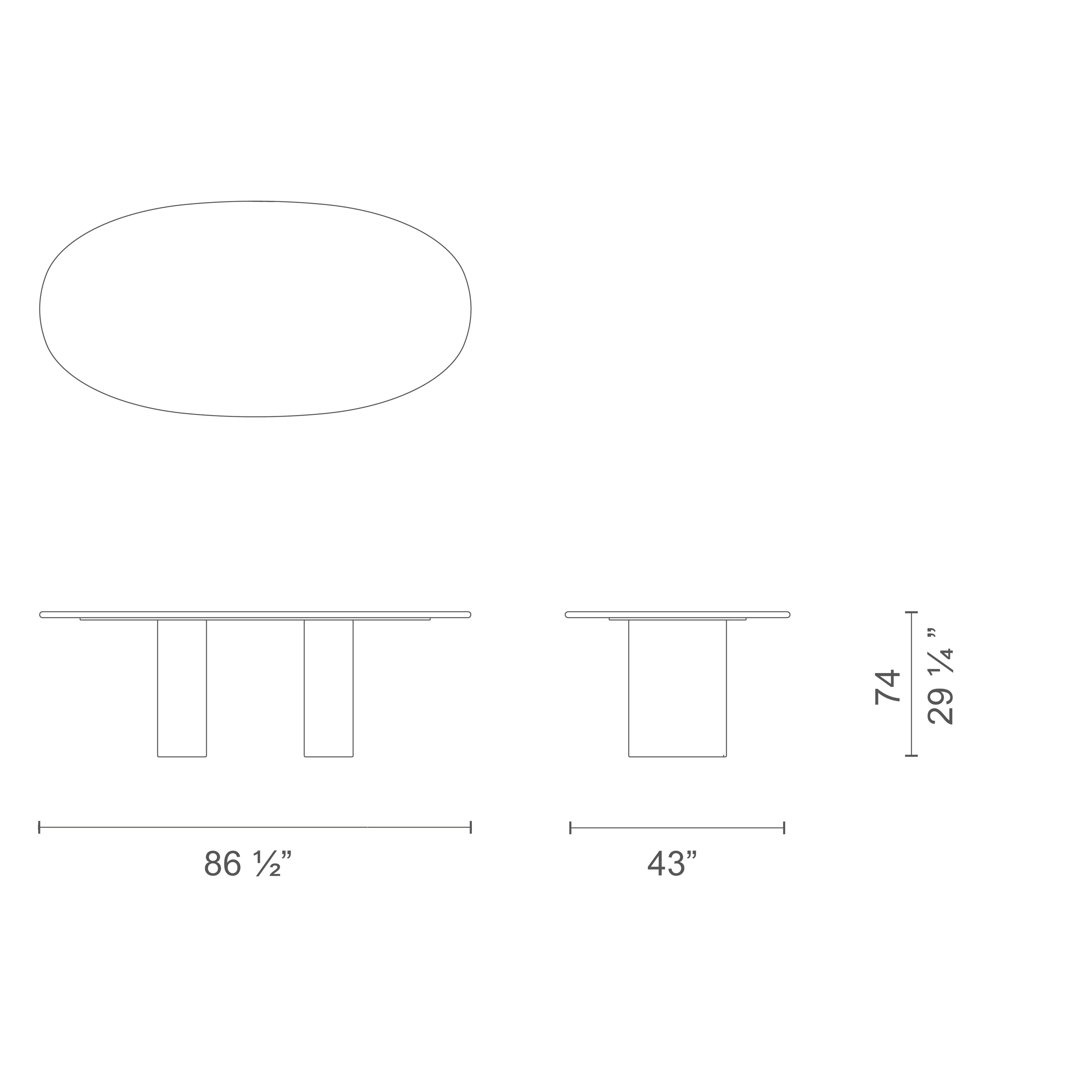 Dolmen Color Dining Table - Image 5