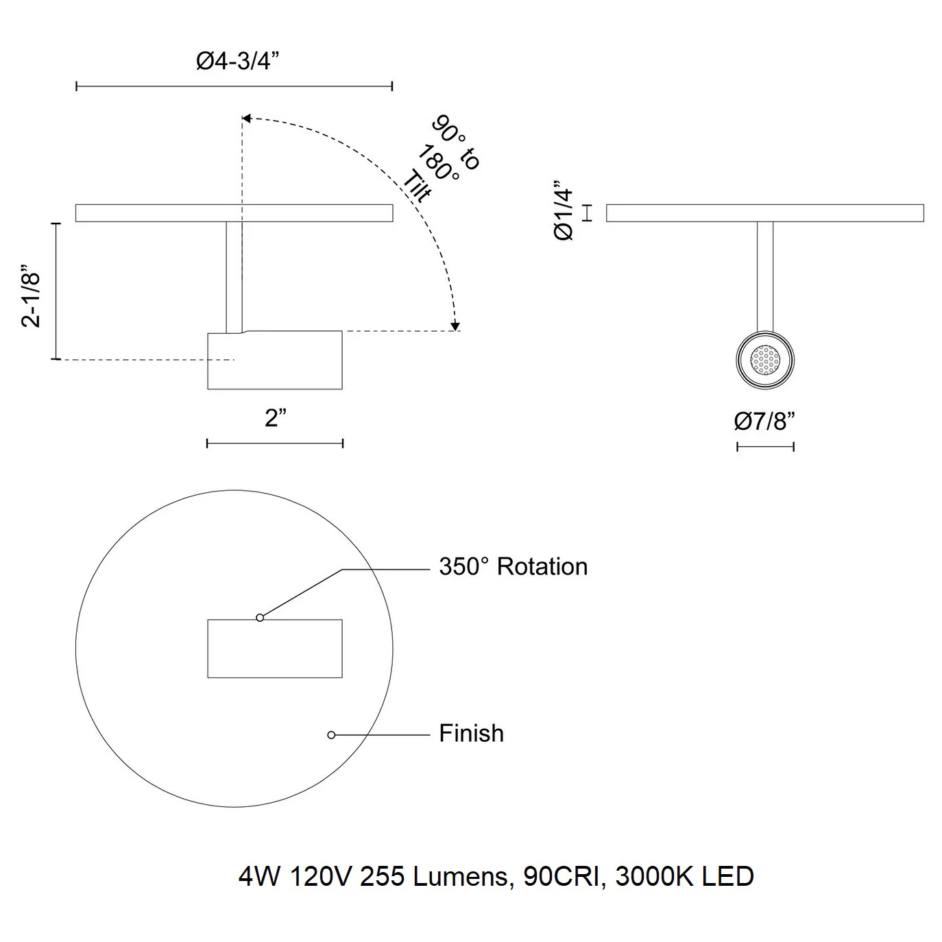 Downey Single Semi-Flush Mount - Image 7