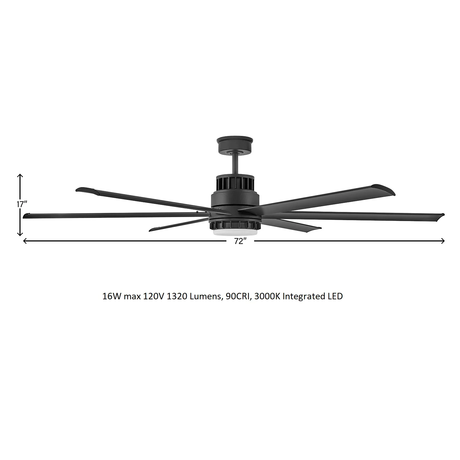 Draftsman Outdoor LED Ceiling Fan - Image 17