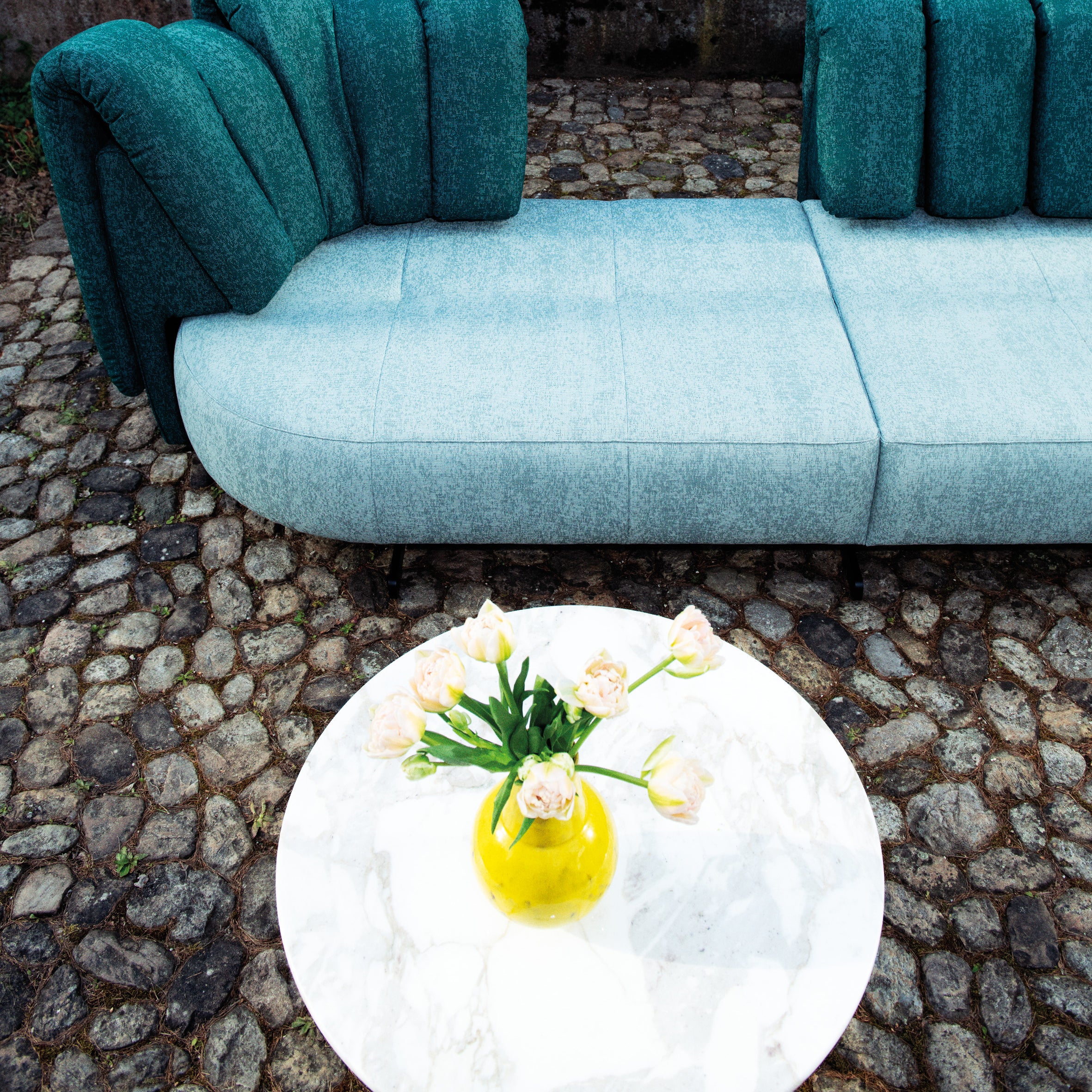 DS-888 Collina Indoor/Outdoor Marble Coffee Table - Image 4