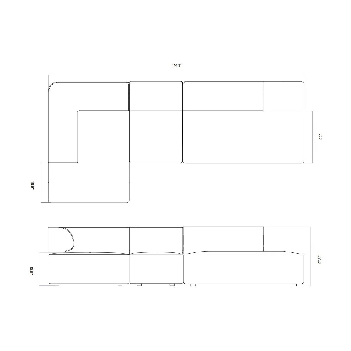 Eave Modular Open Chaise Sofa - Image 28