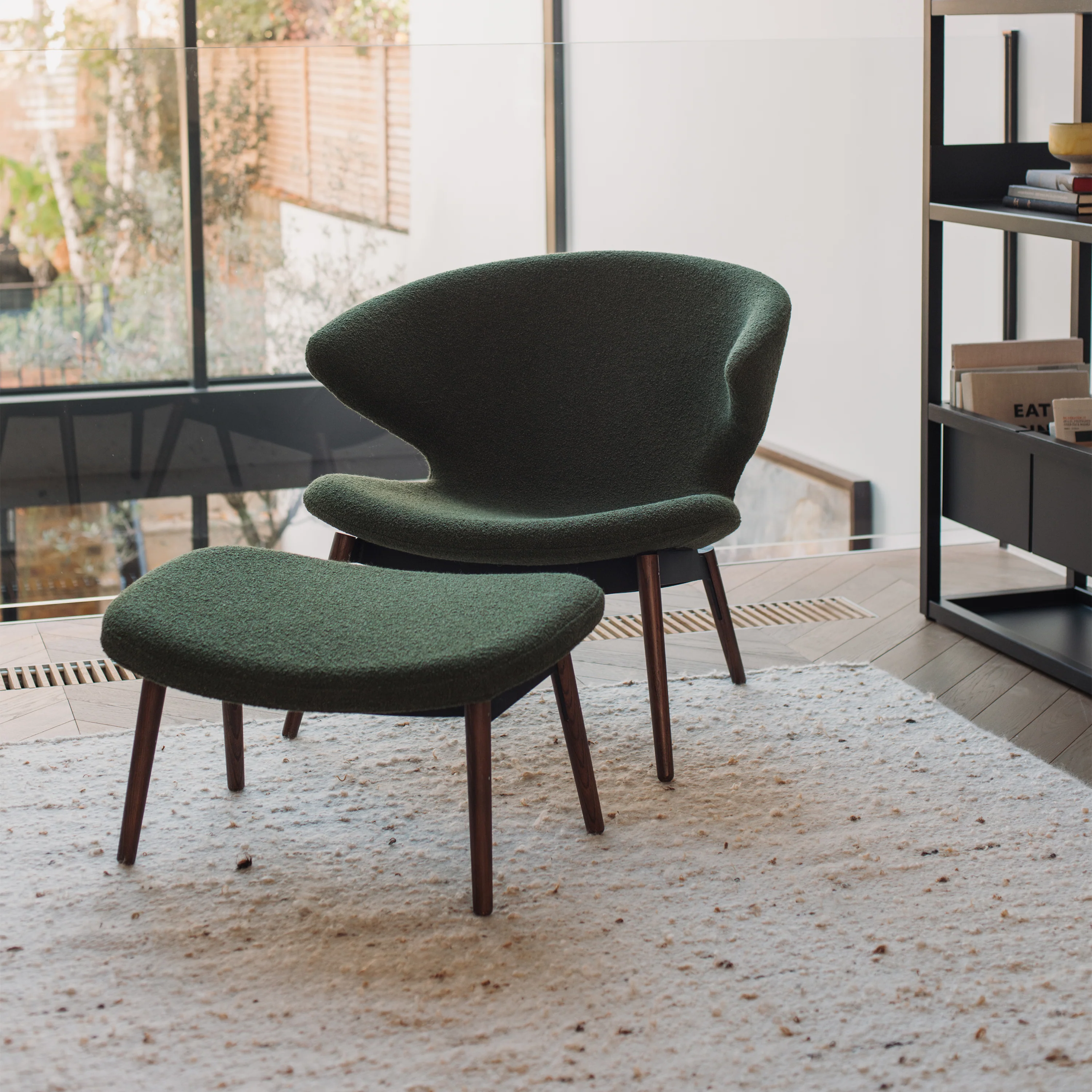 Ella Lounge Chair with Wood Legs - Image 3