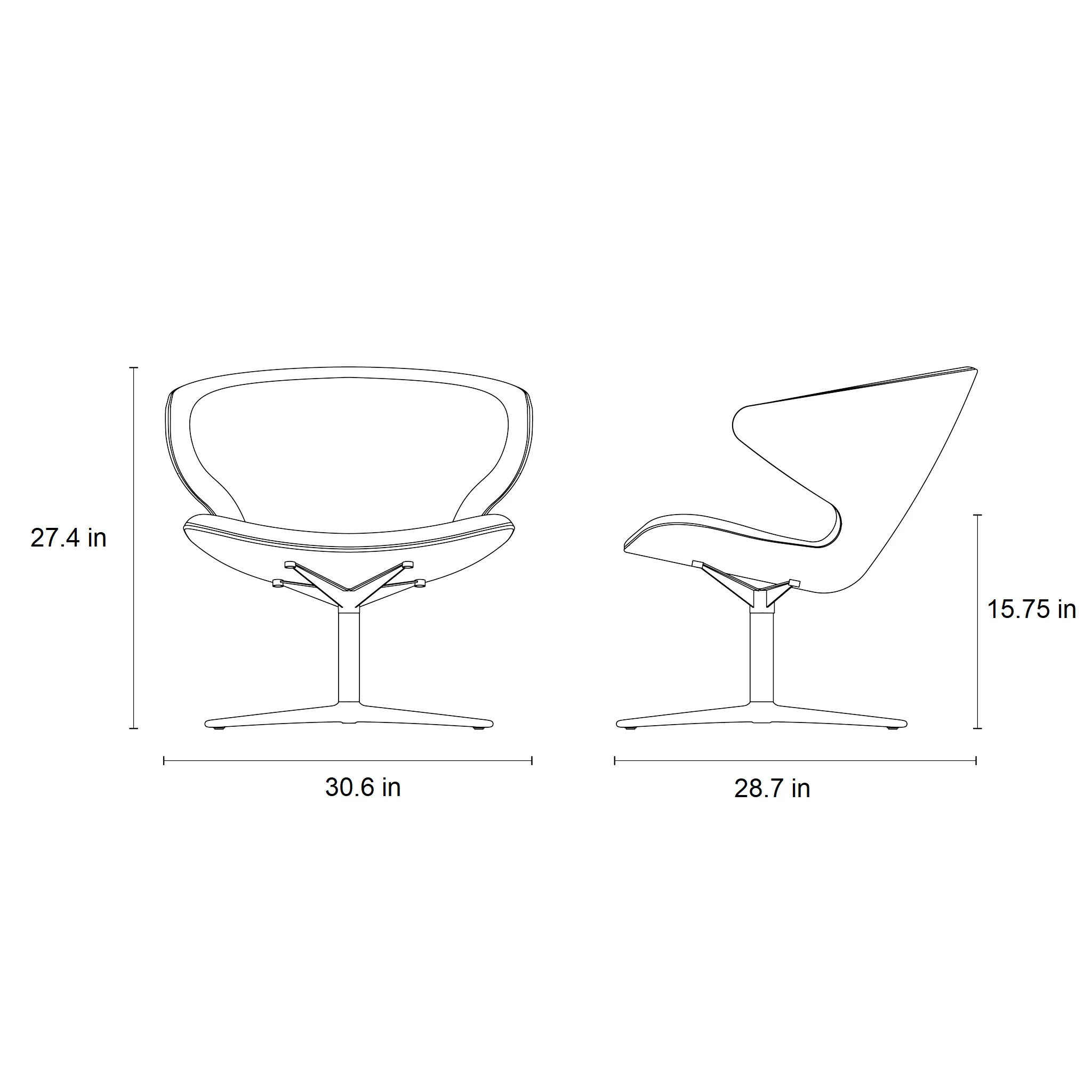 Ella Swivel Lounge Chair - Image 17