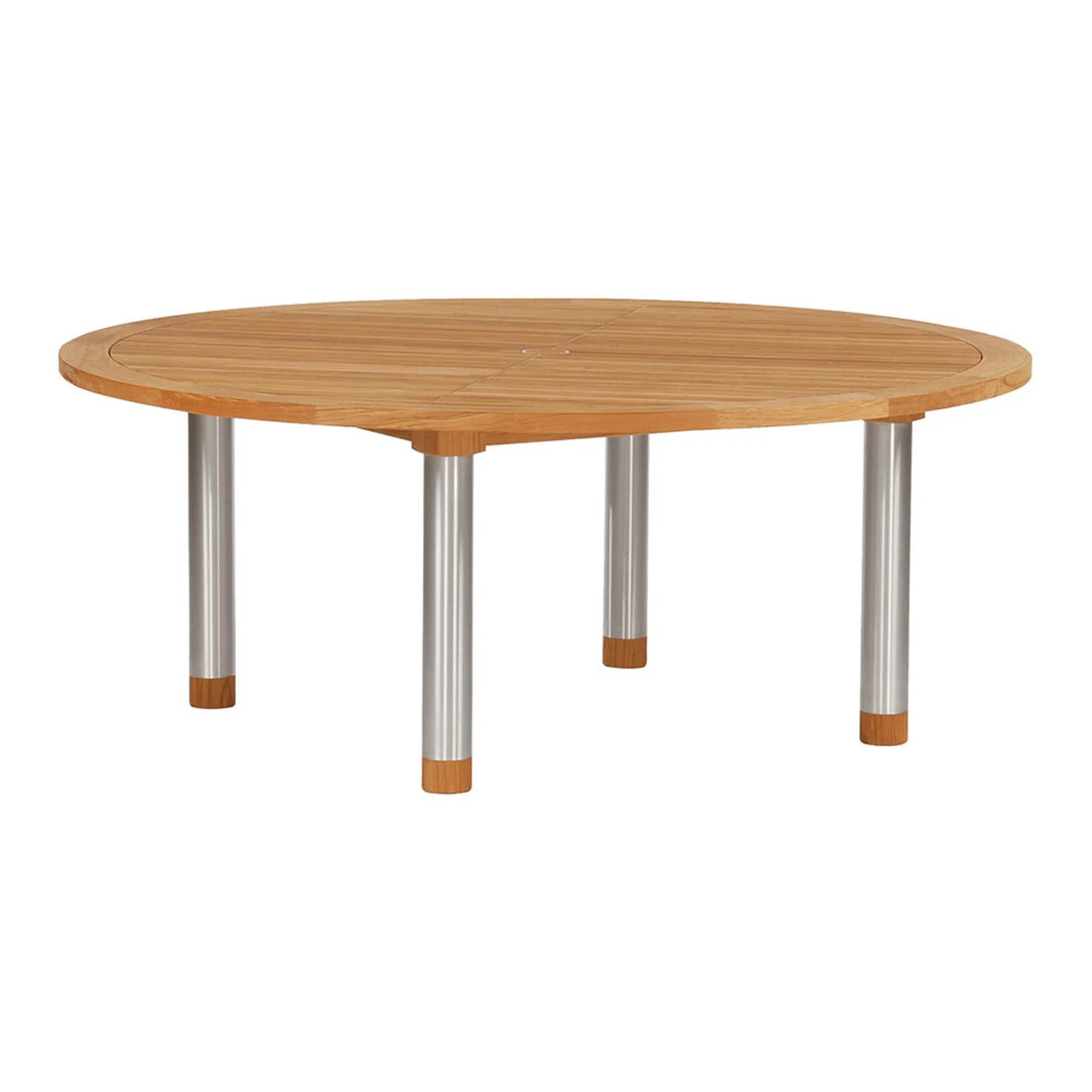 Equinox Circular Outdoor Dining Table - Teak Top