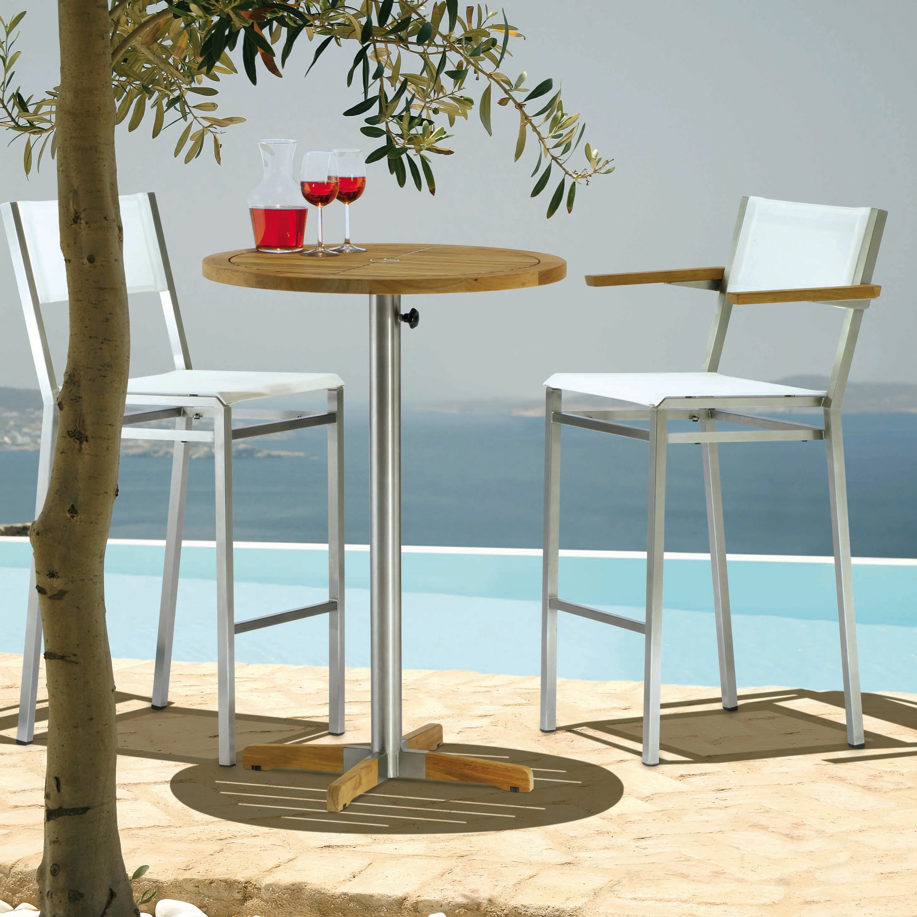 Equinox Outdoor Stool with Armrests - Image 13