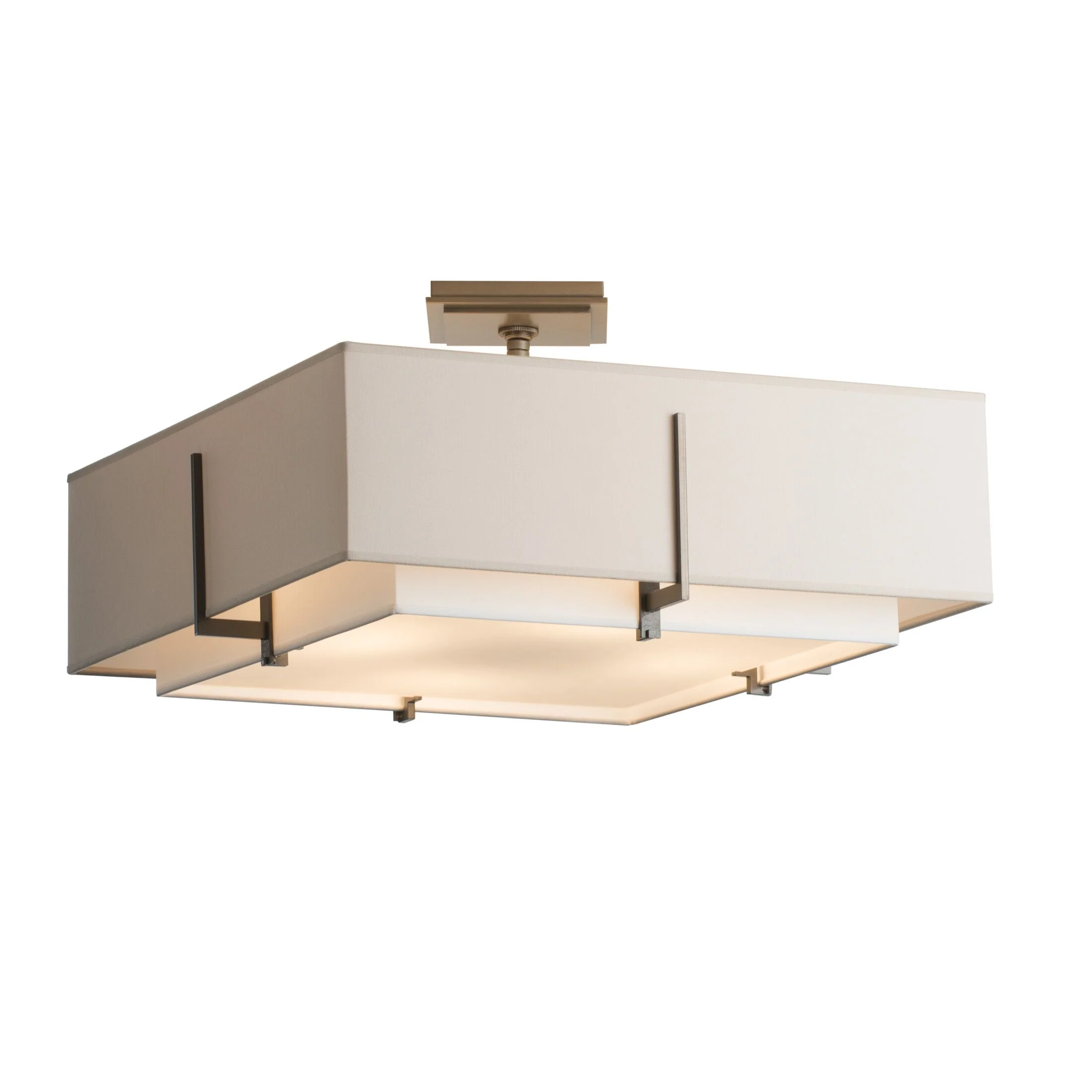 Exos Square Double Shade Semi-Flush Mount - Image 10