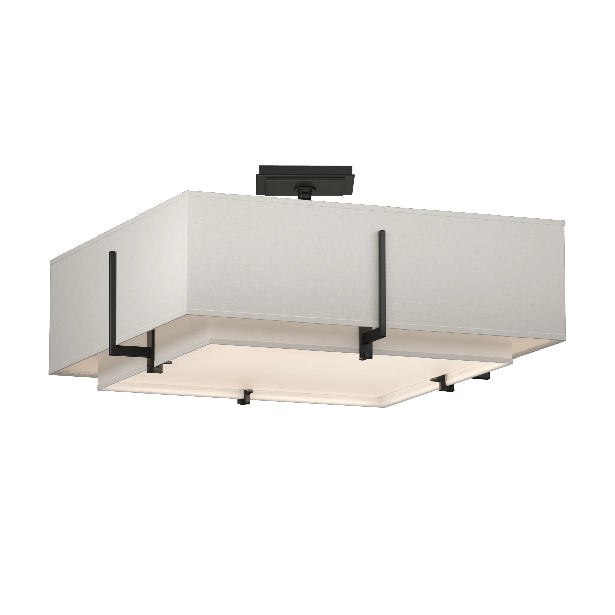 Exos Square Double Shade Semi-Flush Mount - Image 14