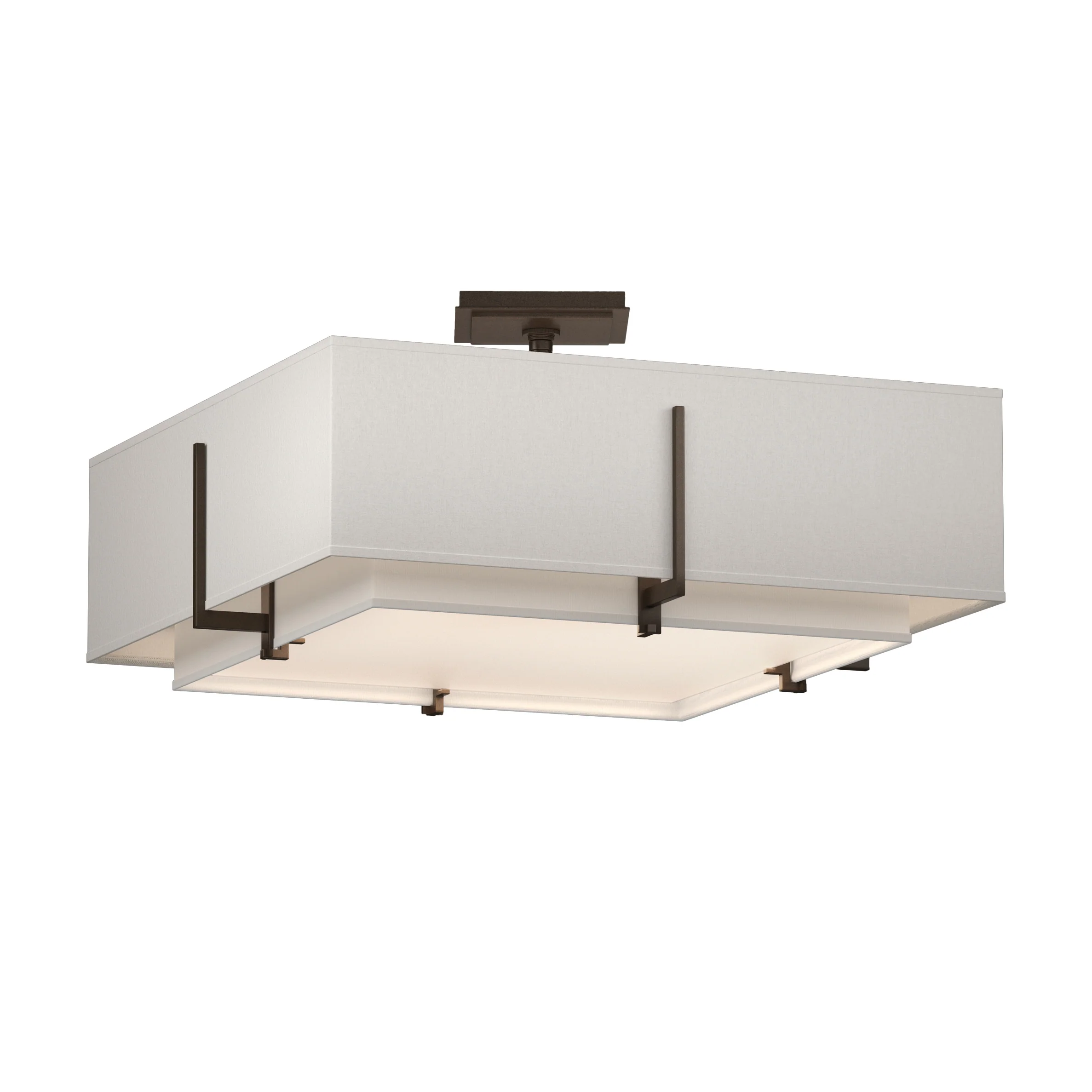 Exos Square Double Shade Semi-Flush Mount - Image 16