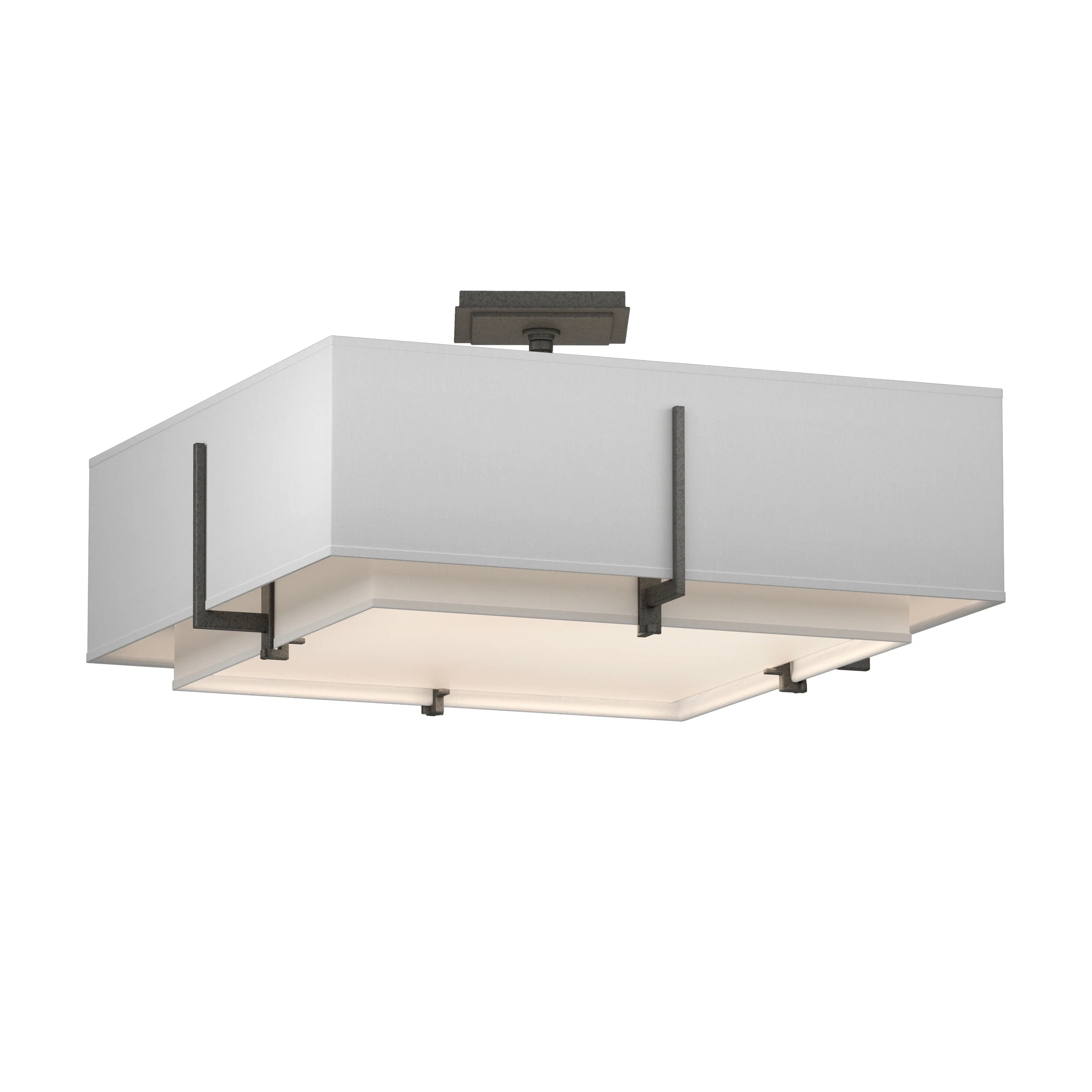 Exos Square Double Shade Semi-Flush Mount - Image 18