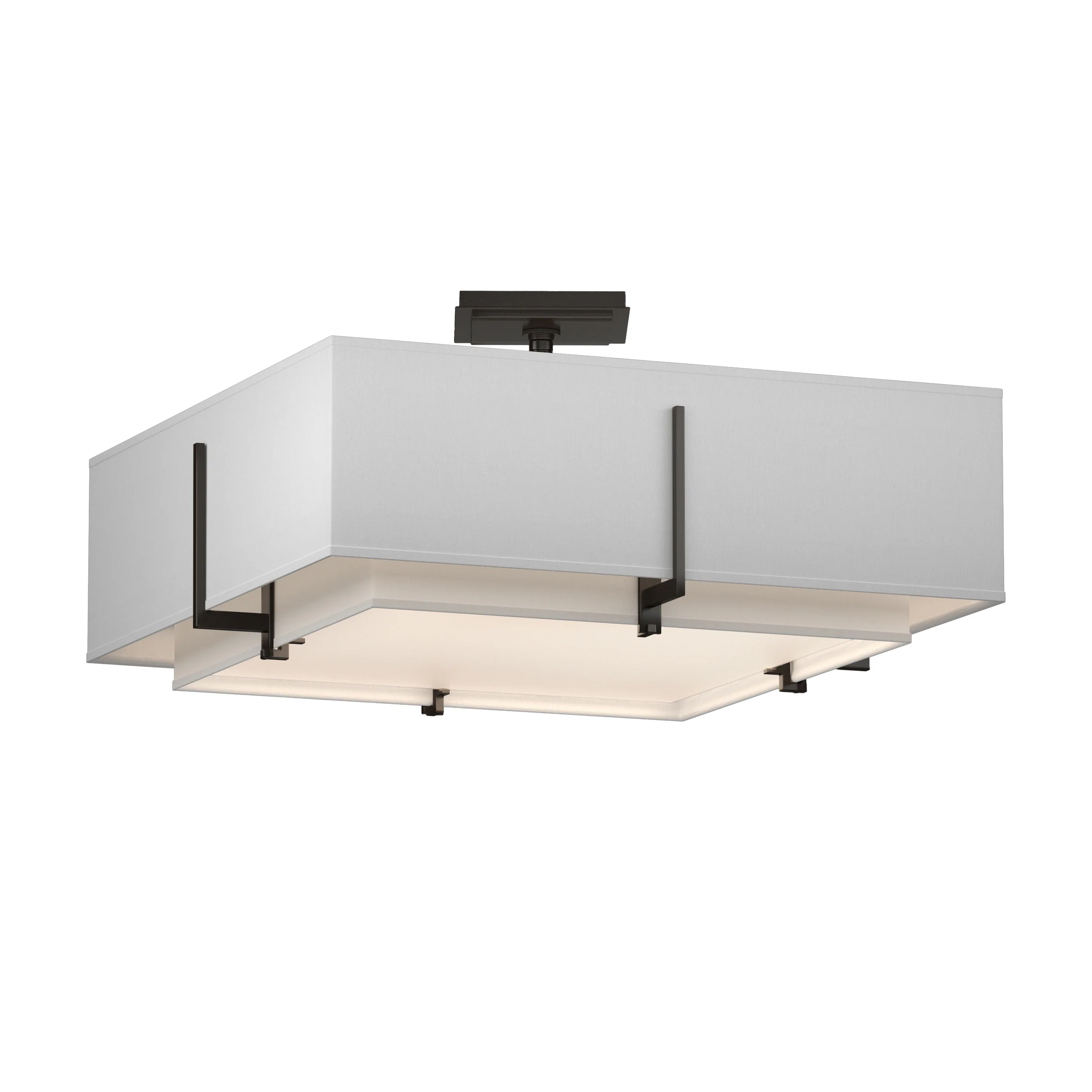 Exos Square Double Shade Semi-Flush Mount - Image 19