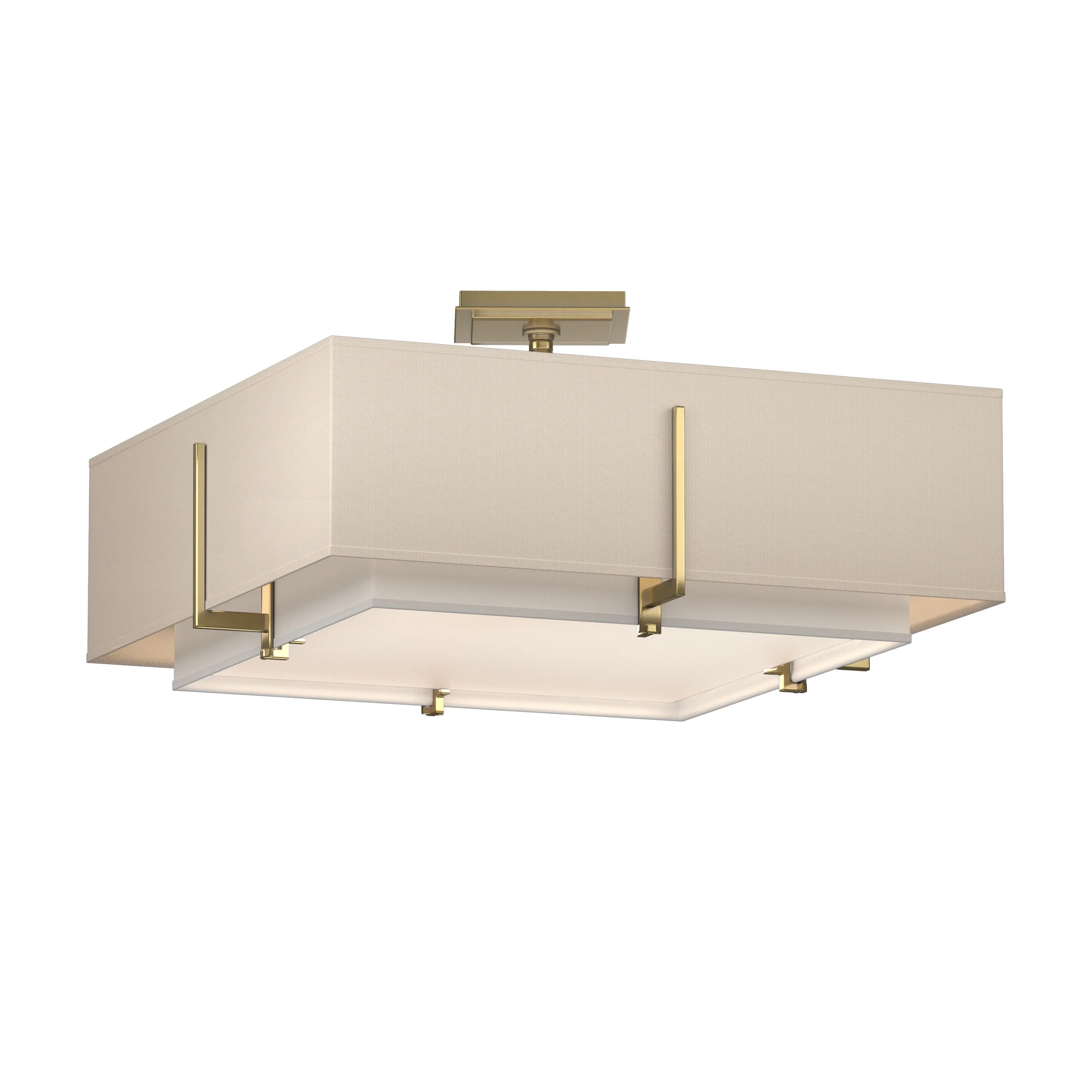 Exos Square Double Shade Semi-Flush Mount - Image 6