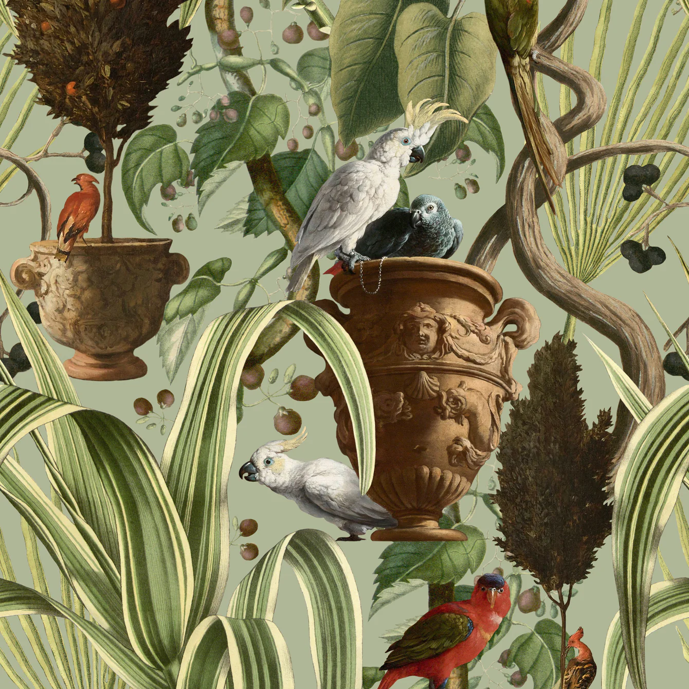 Exotic Menagerie Wallpaper Sample Swatch - Image 3