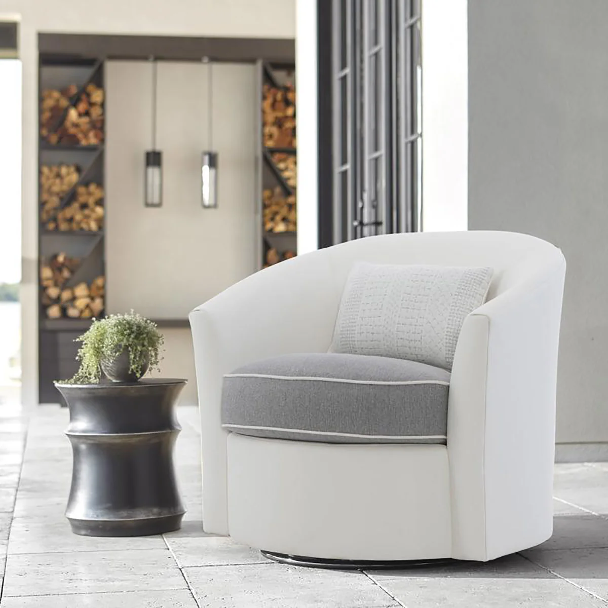 Exteriors Maya Round Outdoor Accent Table - Image 3