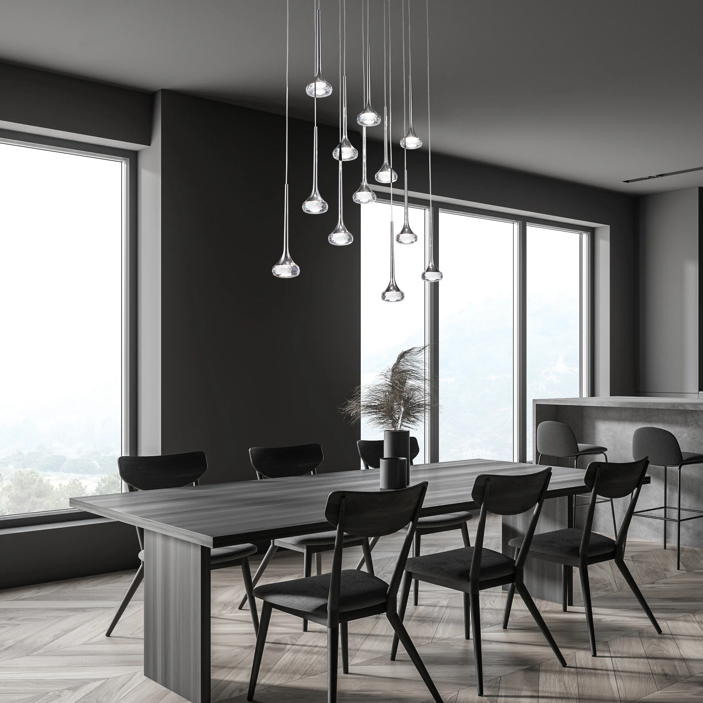 Fairy 12 Light Linear Cluster Pendant Light - Image 7