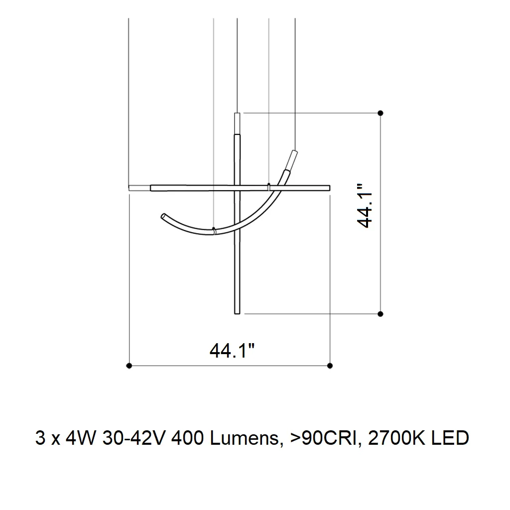 Flare Double A LED Chandelier - Image 8