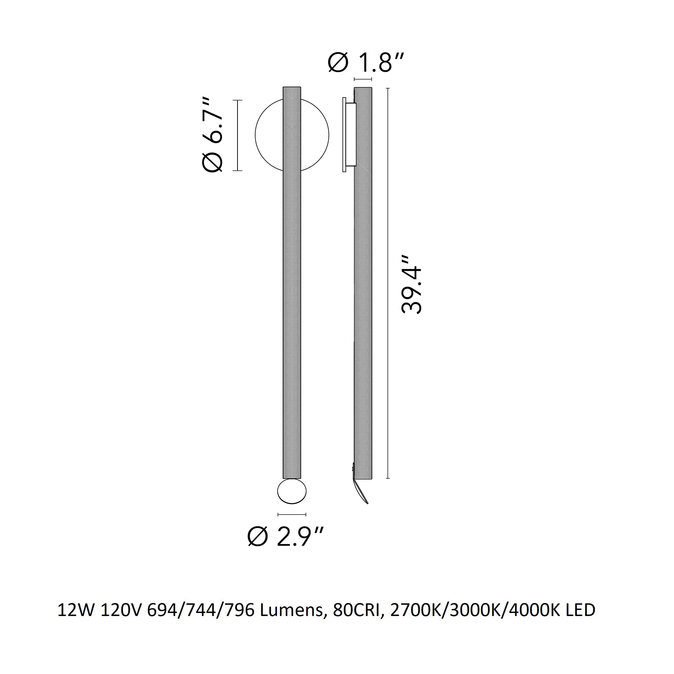 Flauta Spiga Outdoor Wall Sconce - Image 29
