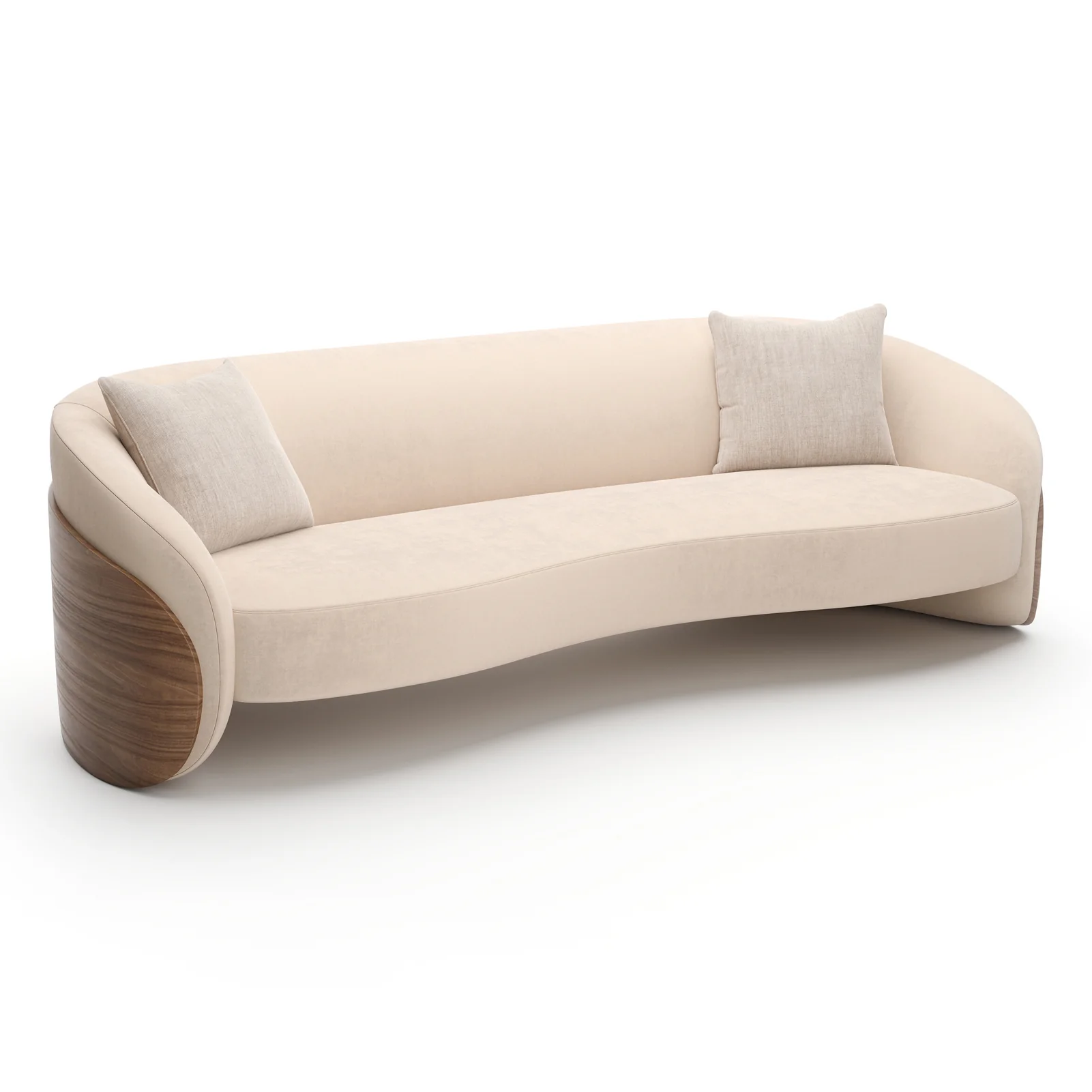 Fleur Wood Back Sofa - Image 3