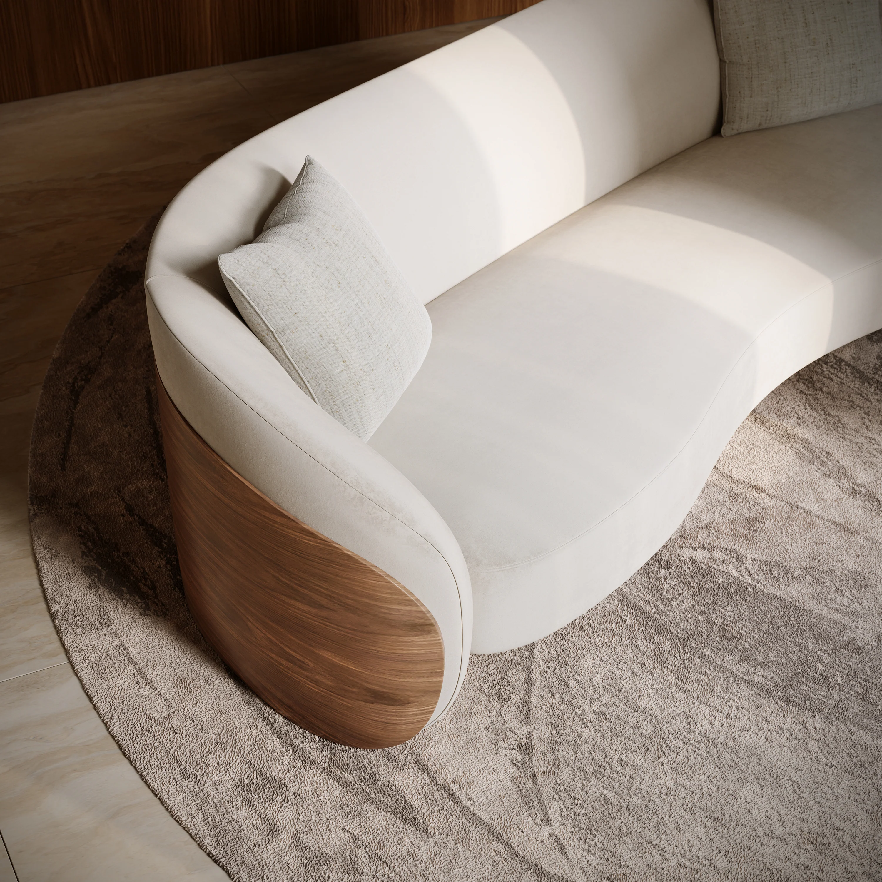 Fleur Wood Back Sofa - Image 7