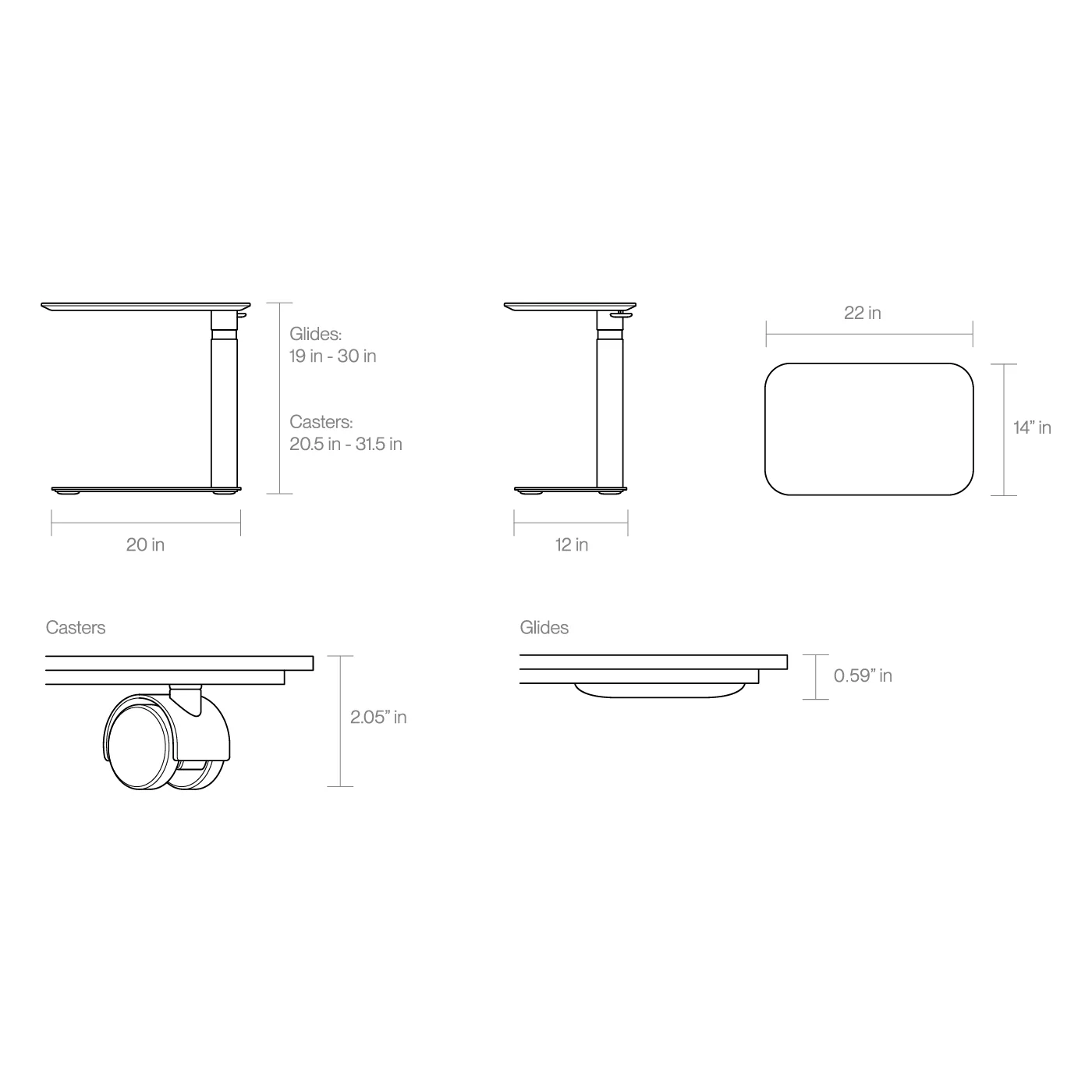 Float Micro Adjustable Side Table - Image 16