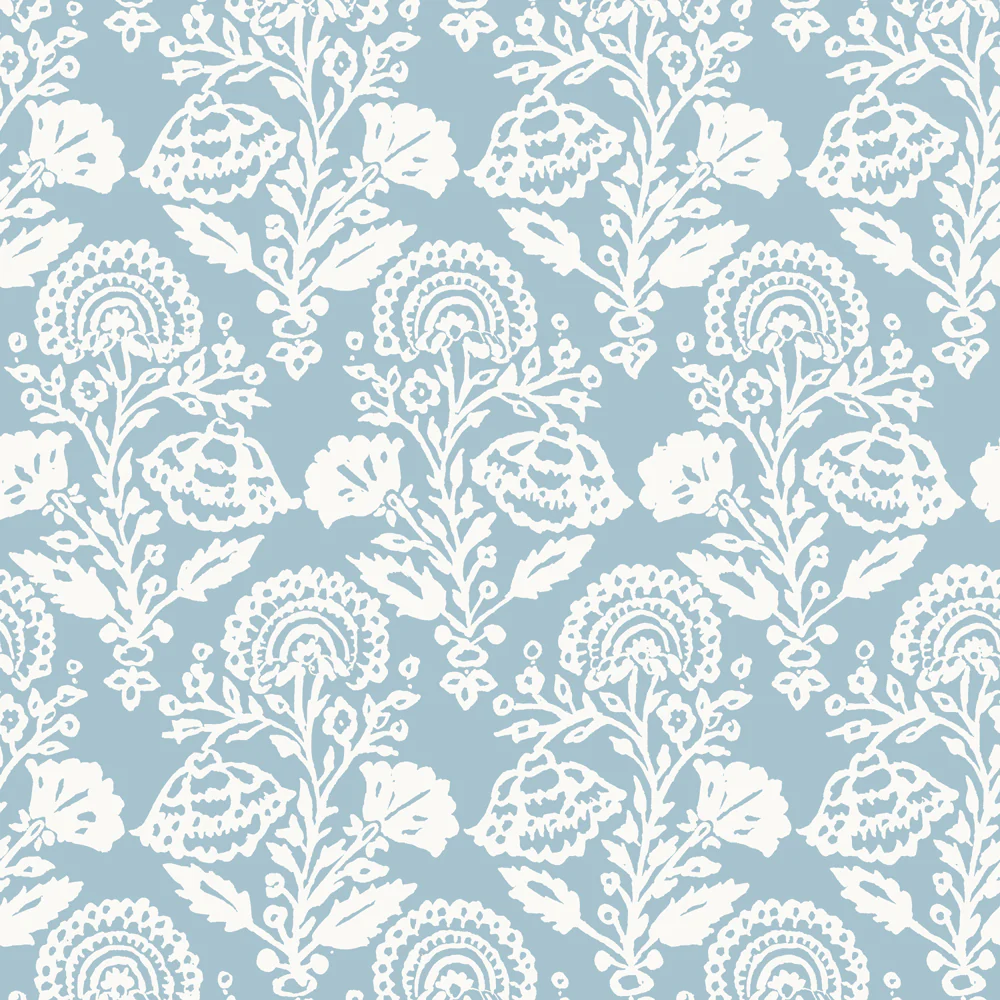 Floral Damask Removable Wallpaper Sample Swatch - Image 2