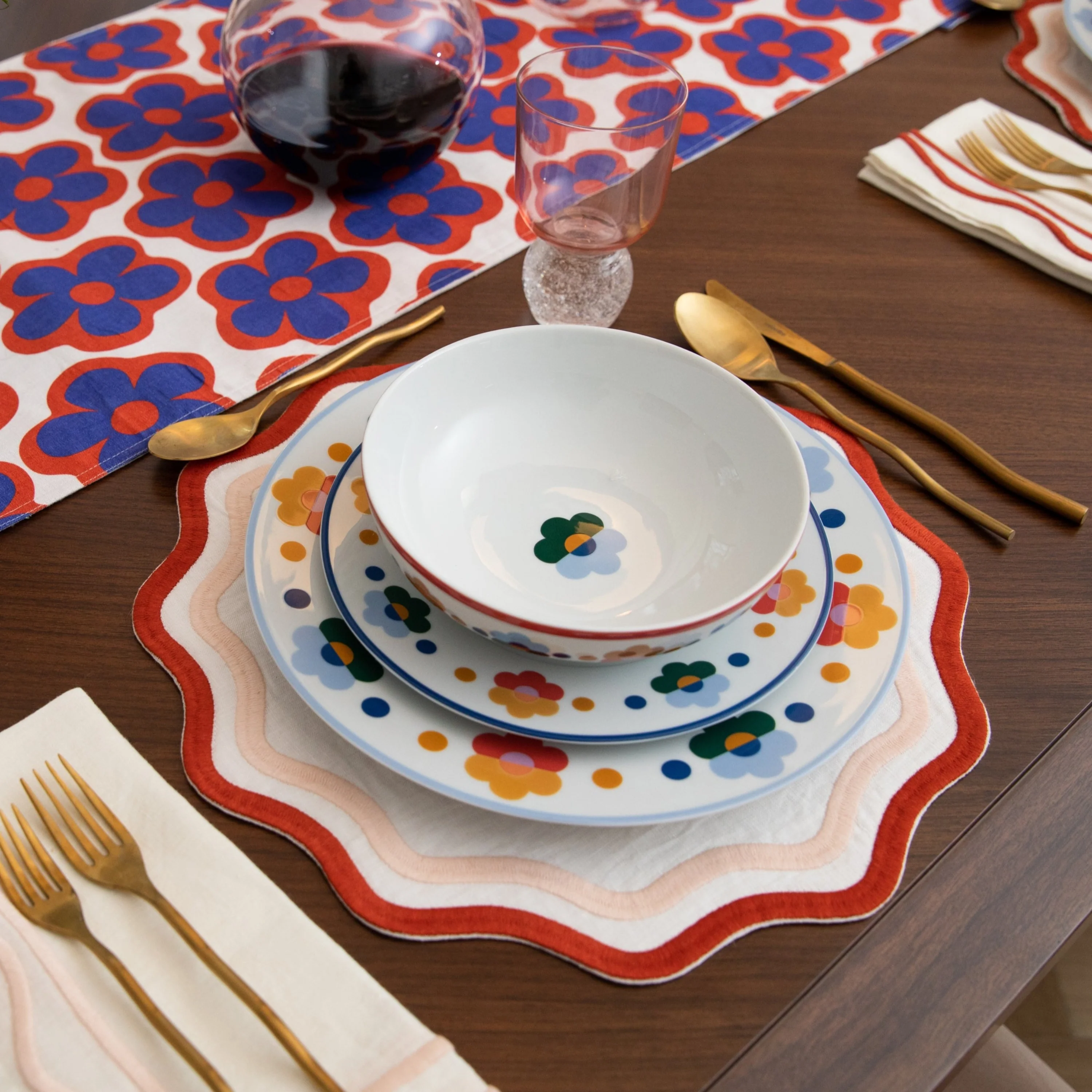 Floral Linen Table Runner - Image 4