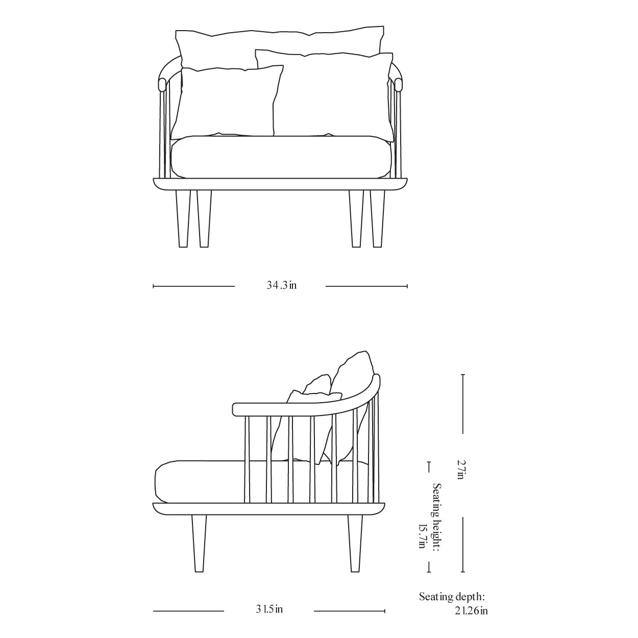 Fly Lounge Chair with Pillow - Image 10