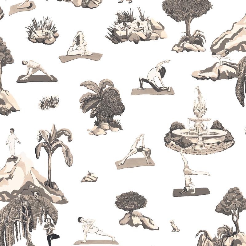 Forest Yoga Wallpaper Sample Swatch - Image 28