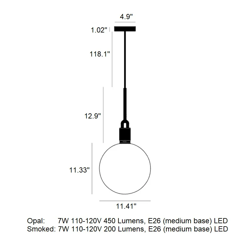 Forked Globe Pendant Light - Image 17