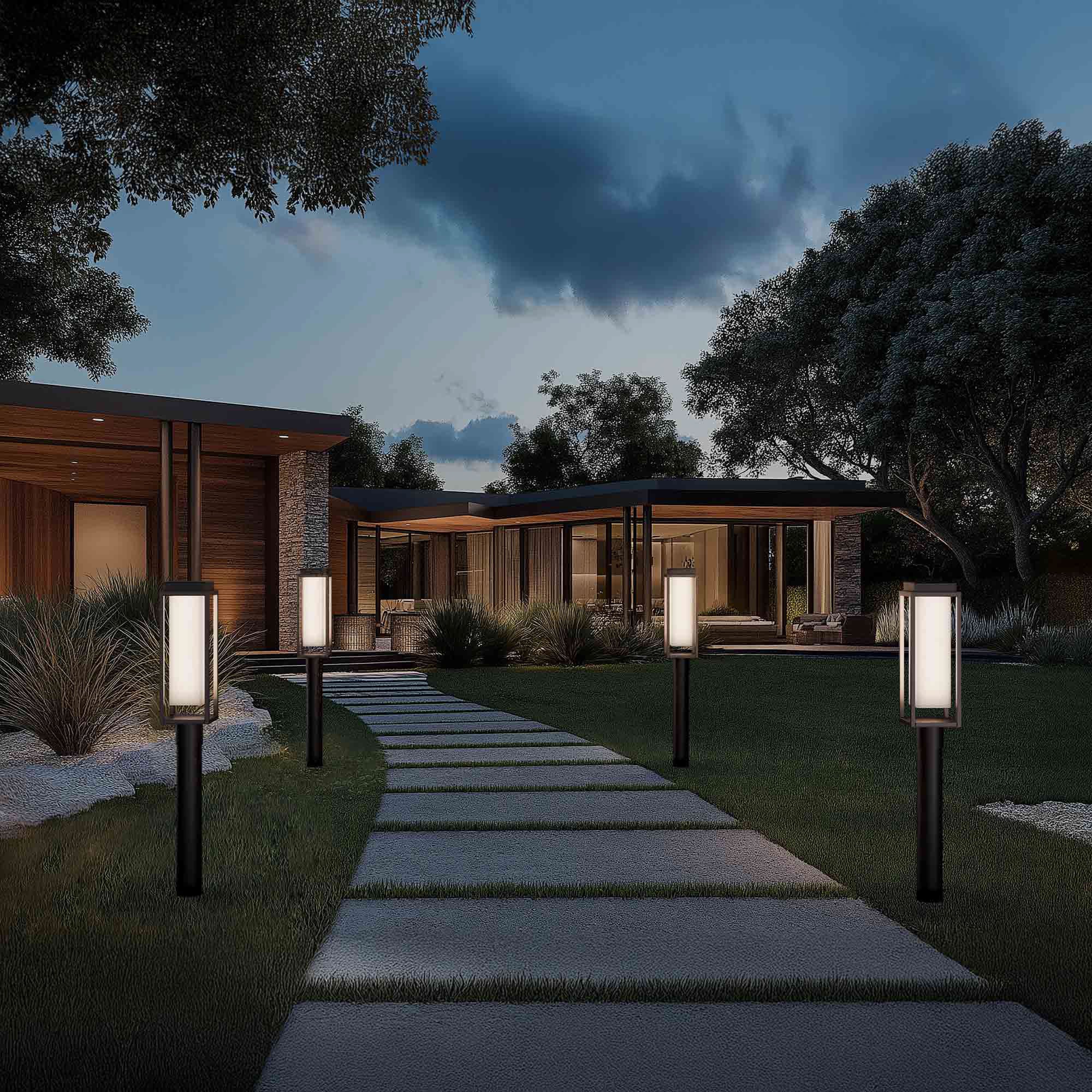 Framed LED Outdoor Post Light - Image 4