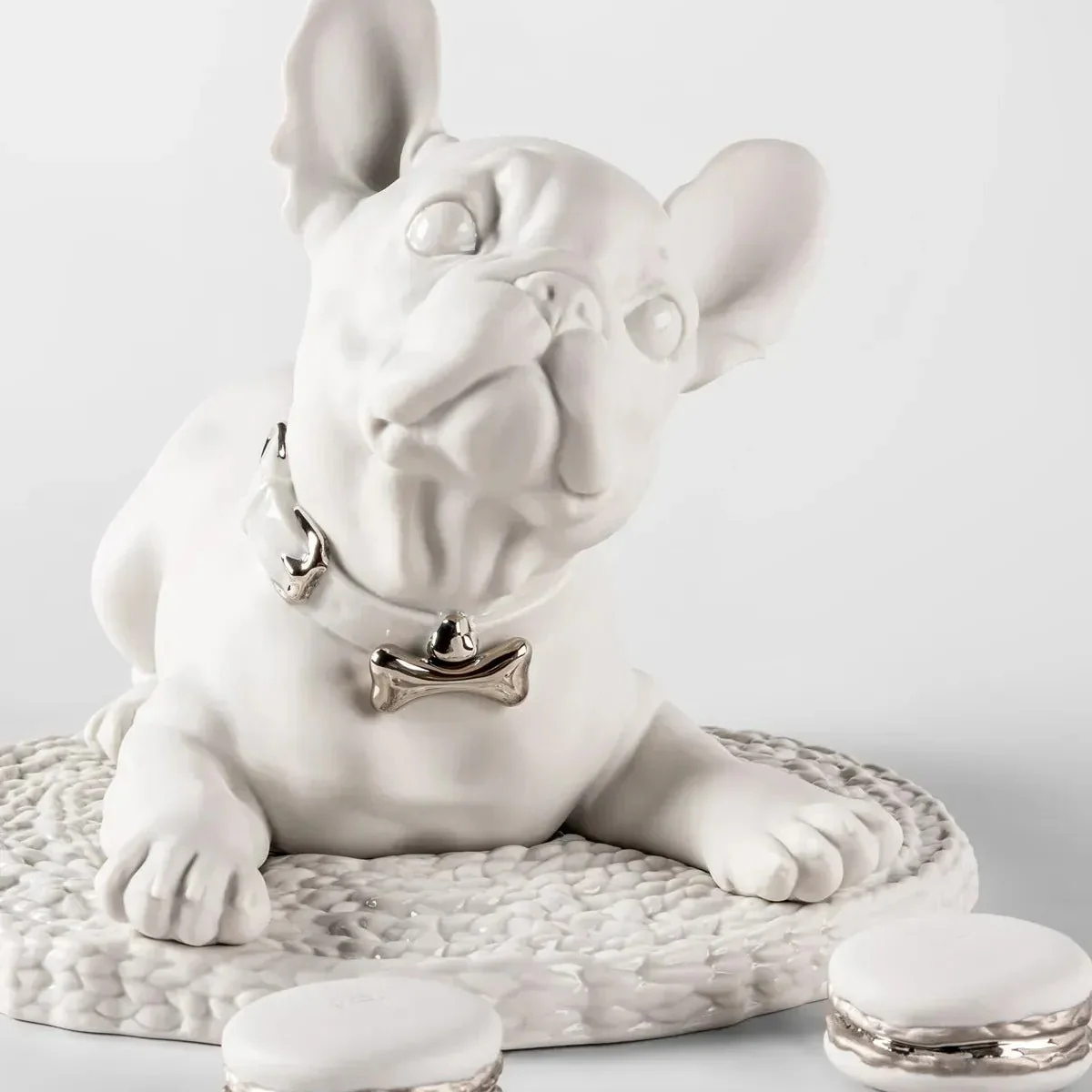 French Bulldog with Macarons Sculpture - Image 4