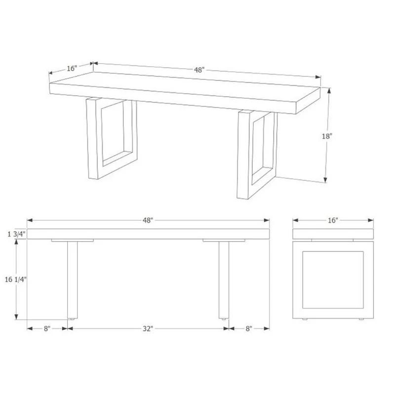 GAX 16 Leather Bench - Matte Black - Image 26
