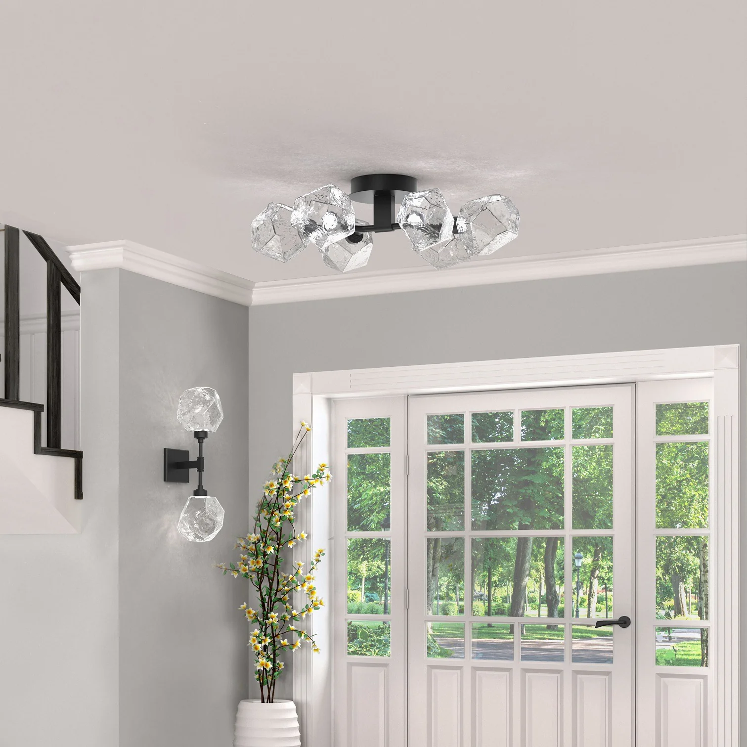 Gem Organic LED Semi Flush Mount - Image 10