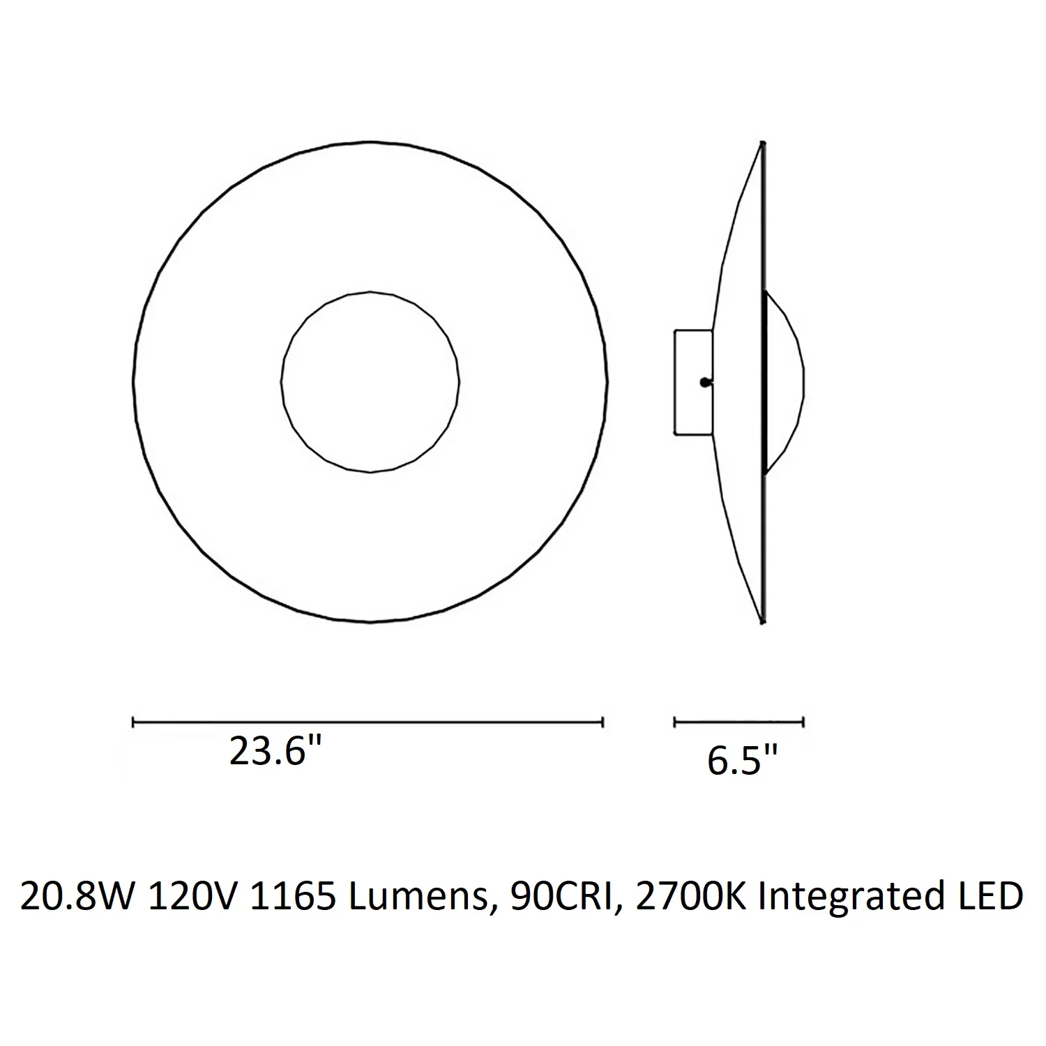 Ginger LED Flush Mount Wall Light - Image 48