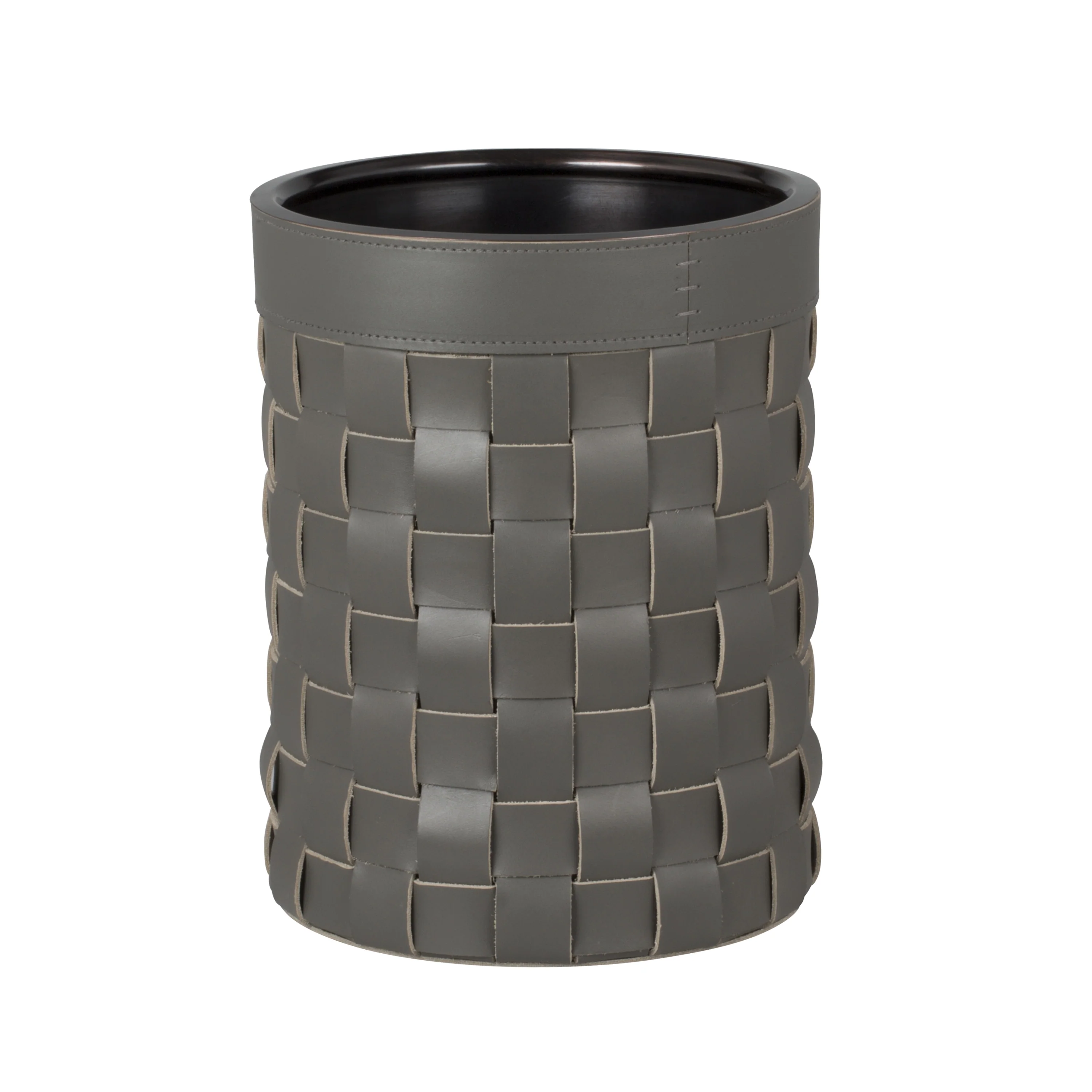 Rabitti 1969 Mondina Leather and Metal Bin - Image 3