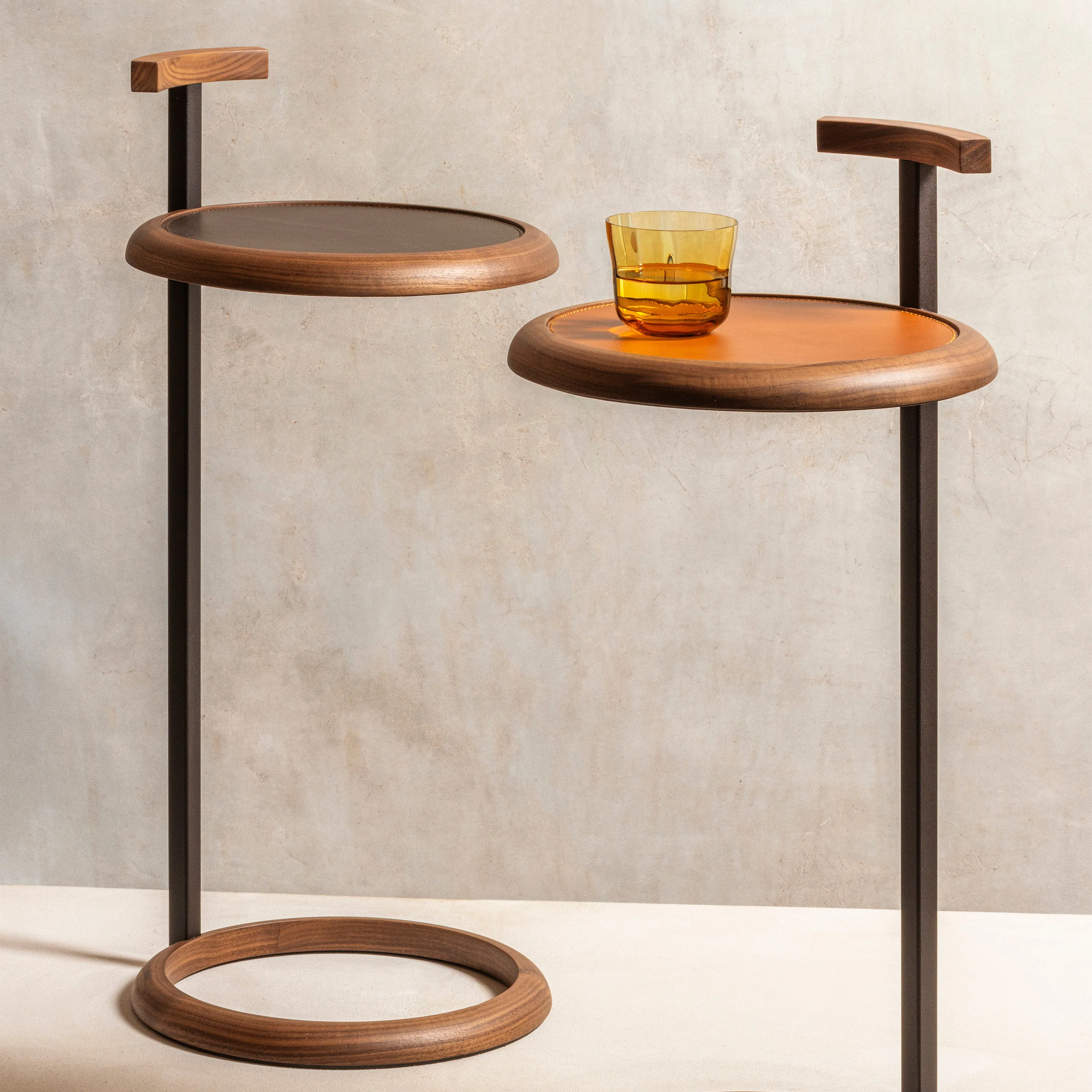 Rabitti 1969 Toiles De Noyer Side Table - Image 3