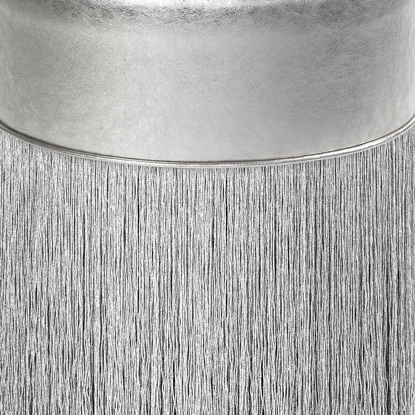 Gleaming Fringe Pouf - Image 4