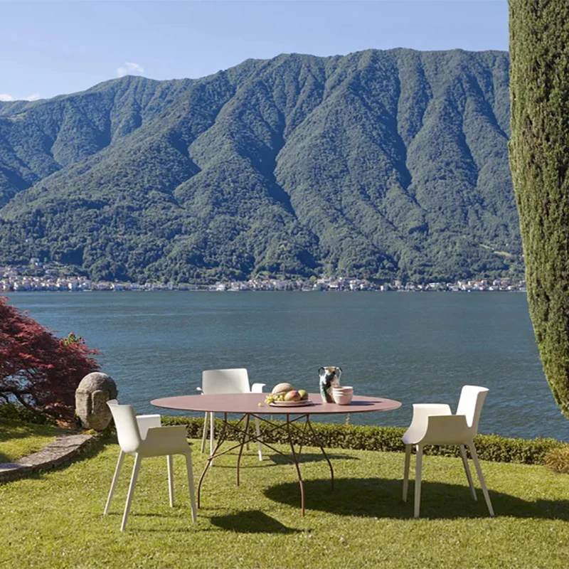 Glossy Outdoor Oval Dining Table - Image 11