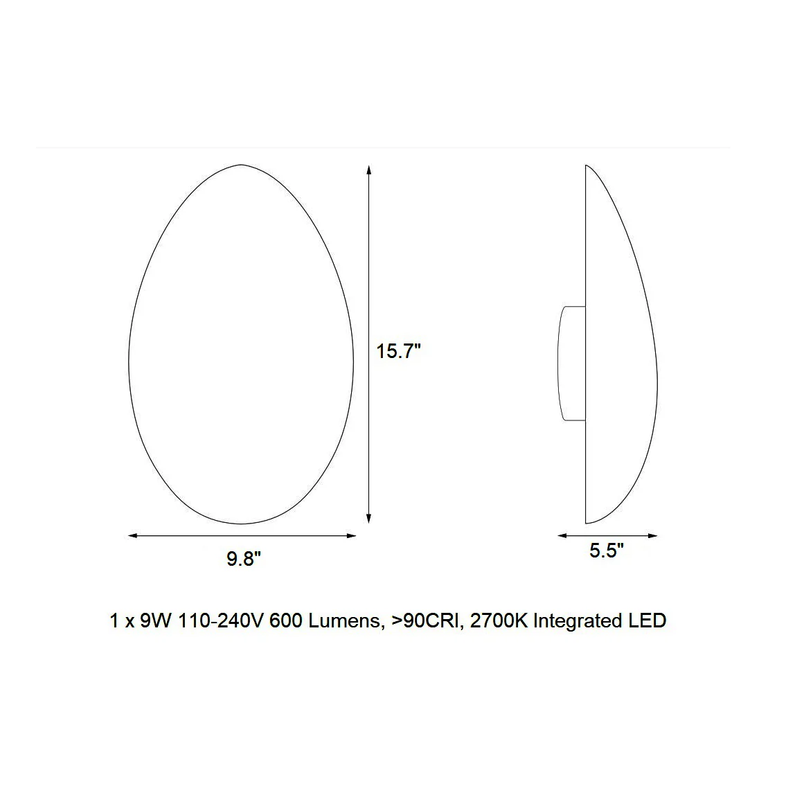 Golden Egg Wall Sconce - Image 6