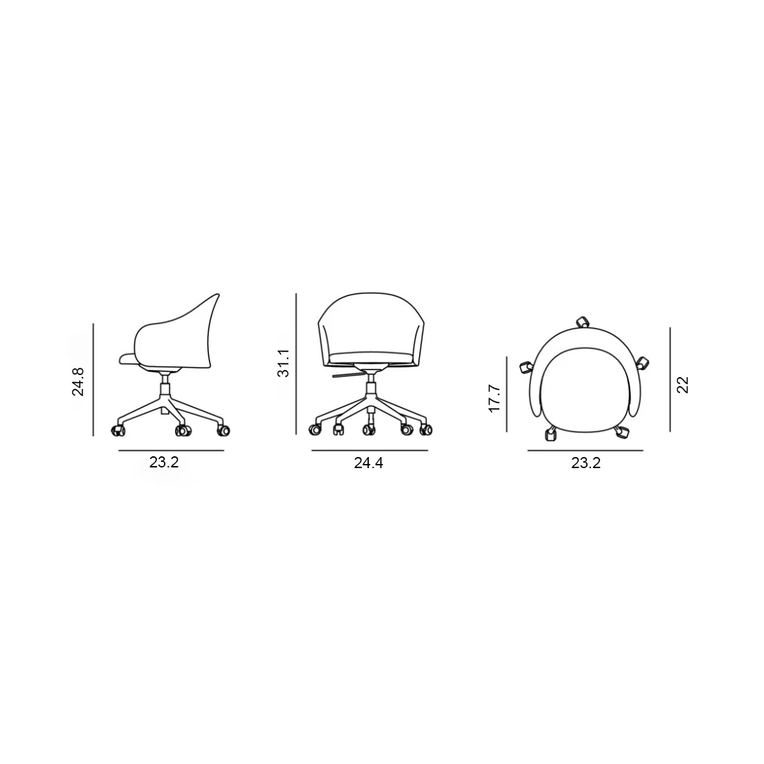 Gomo 5-Star Swivel Armchair - Image 6