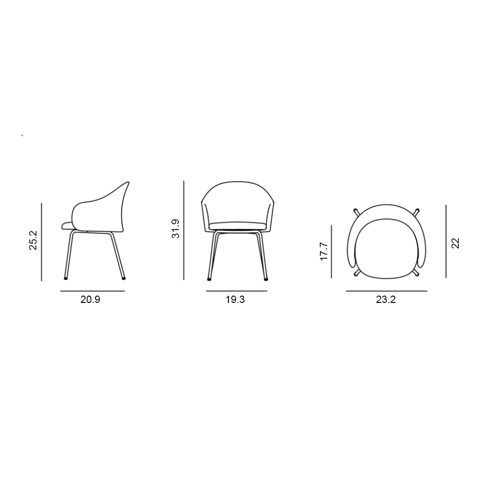 Gomo Tube Base Armchair - Image 6